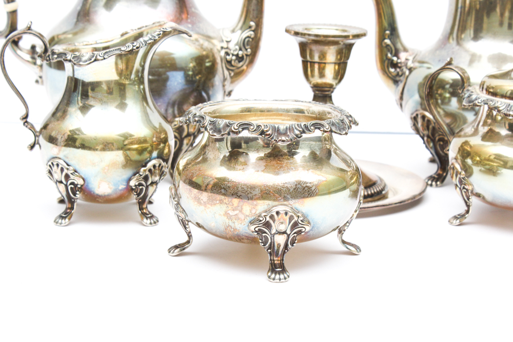 Alvin Sterling Silver Coffee and Tea Service and More