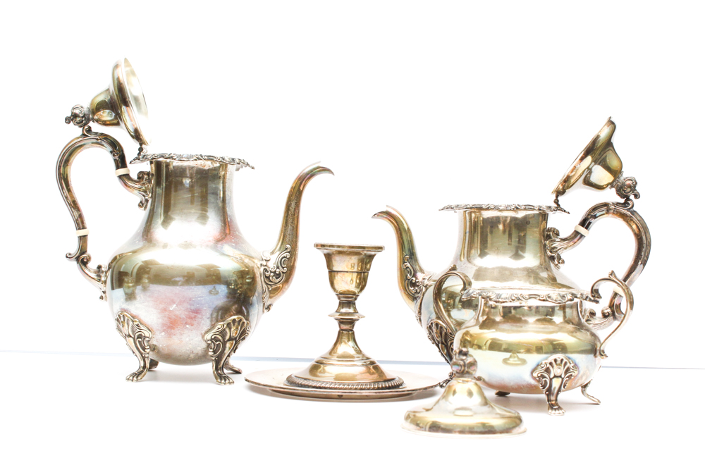 Alvin Sterling Silver Coffee and Tea Service and More
