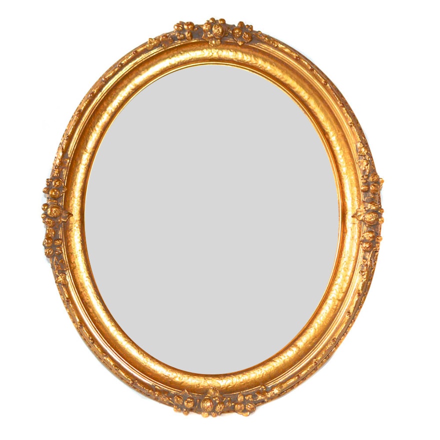 The Bombay Company Carved Oval Mirror