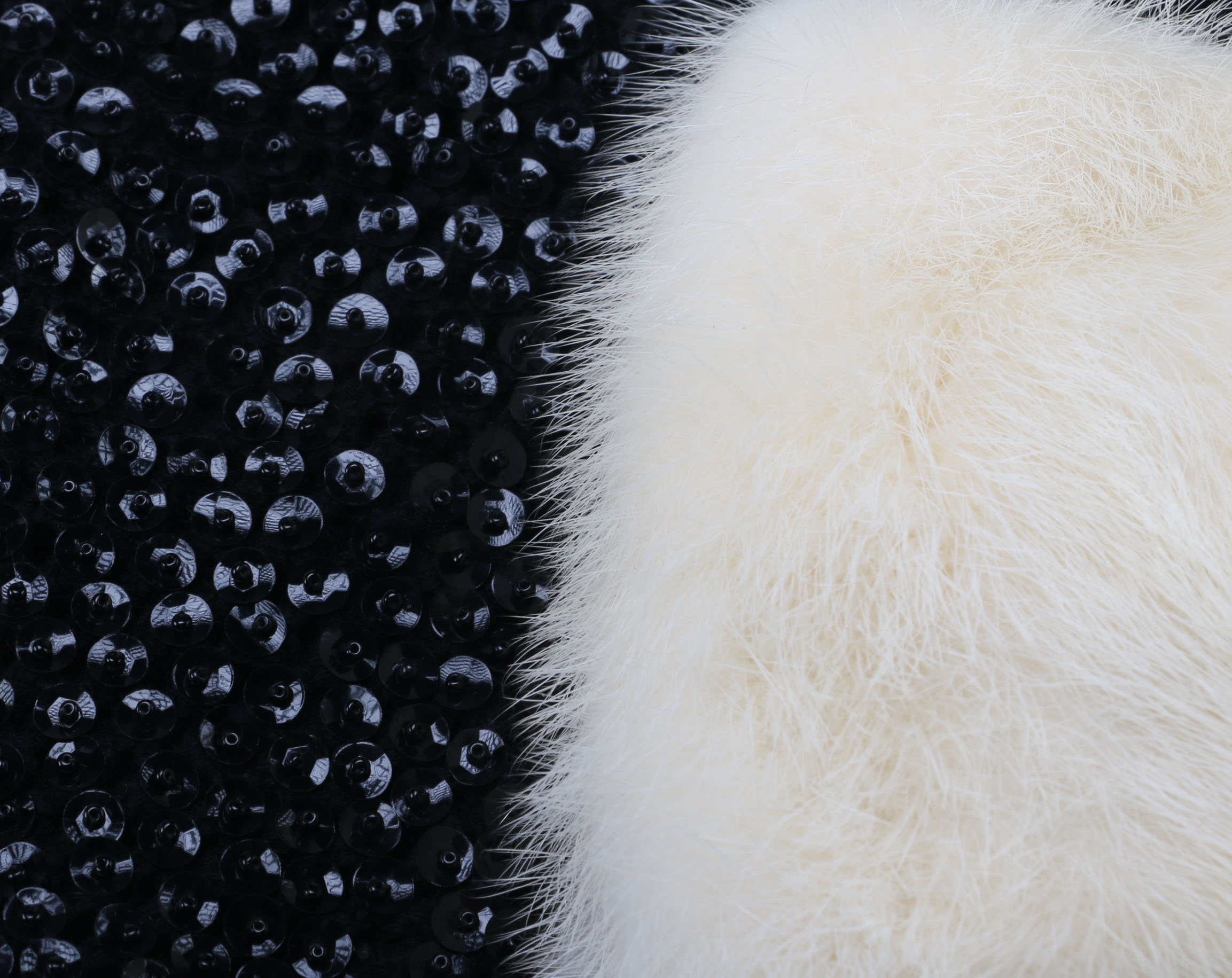 Circa 1950 Vintage Fur-Trimmed Sequin Blazer