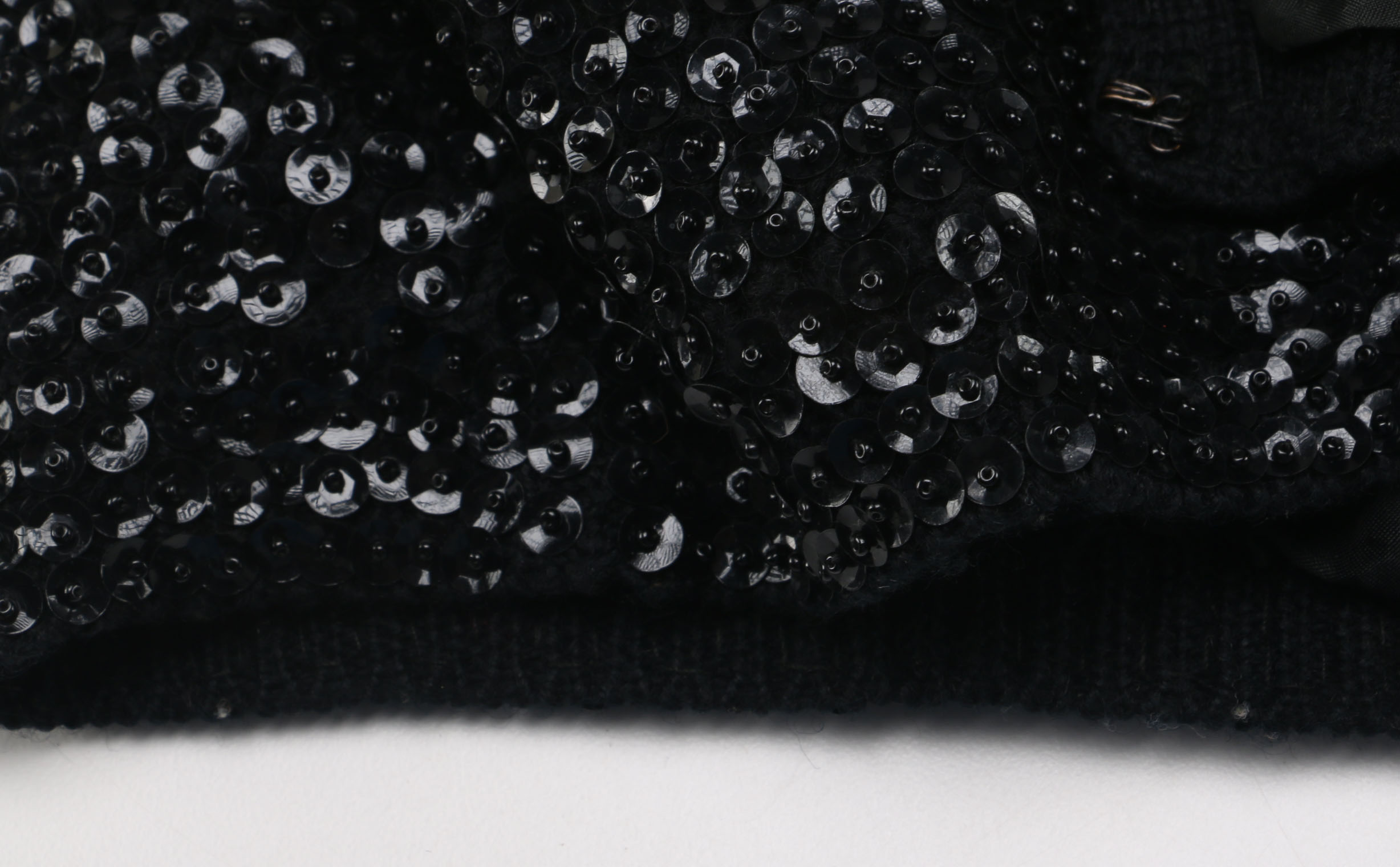 Circa 1950 Vintage Fur-Trimmed Sequin Blazer