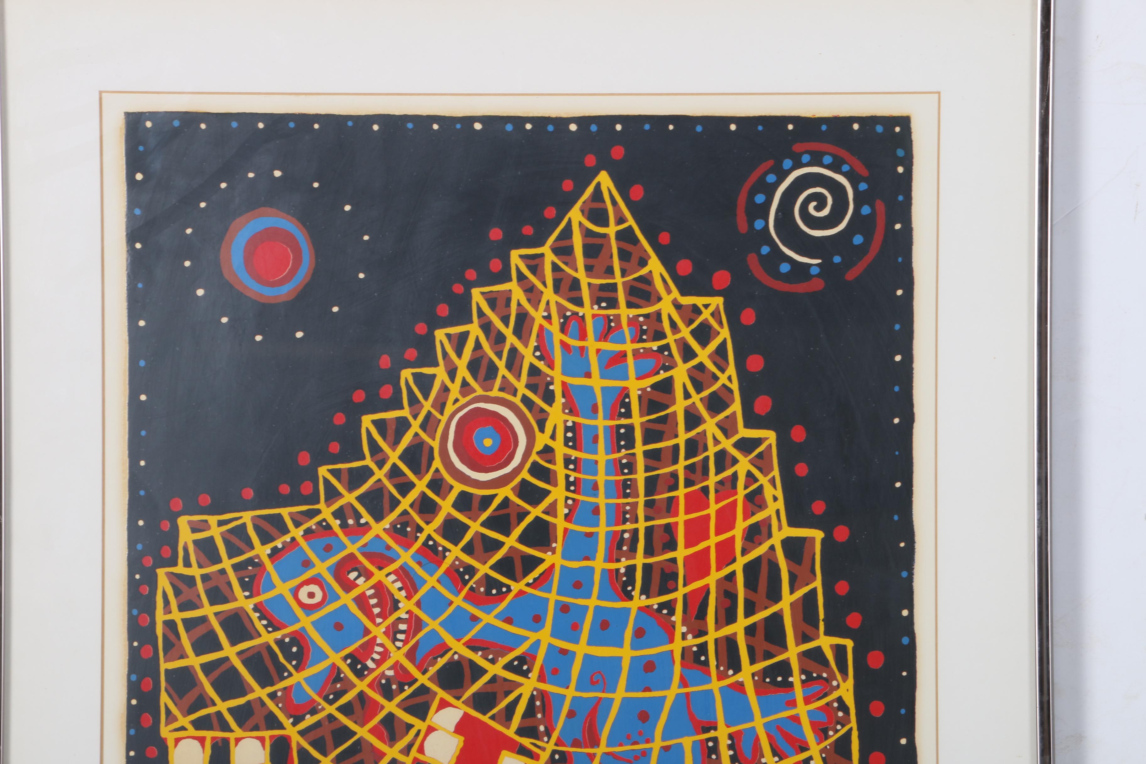 Mark Bulwinkle Limited Edition Serigraph "Beast Gets Ate by the Bird Cage Man"