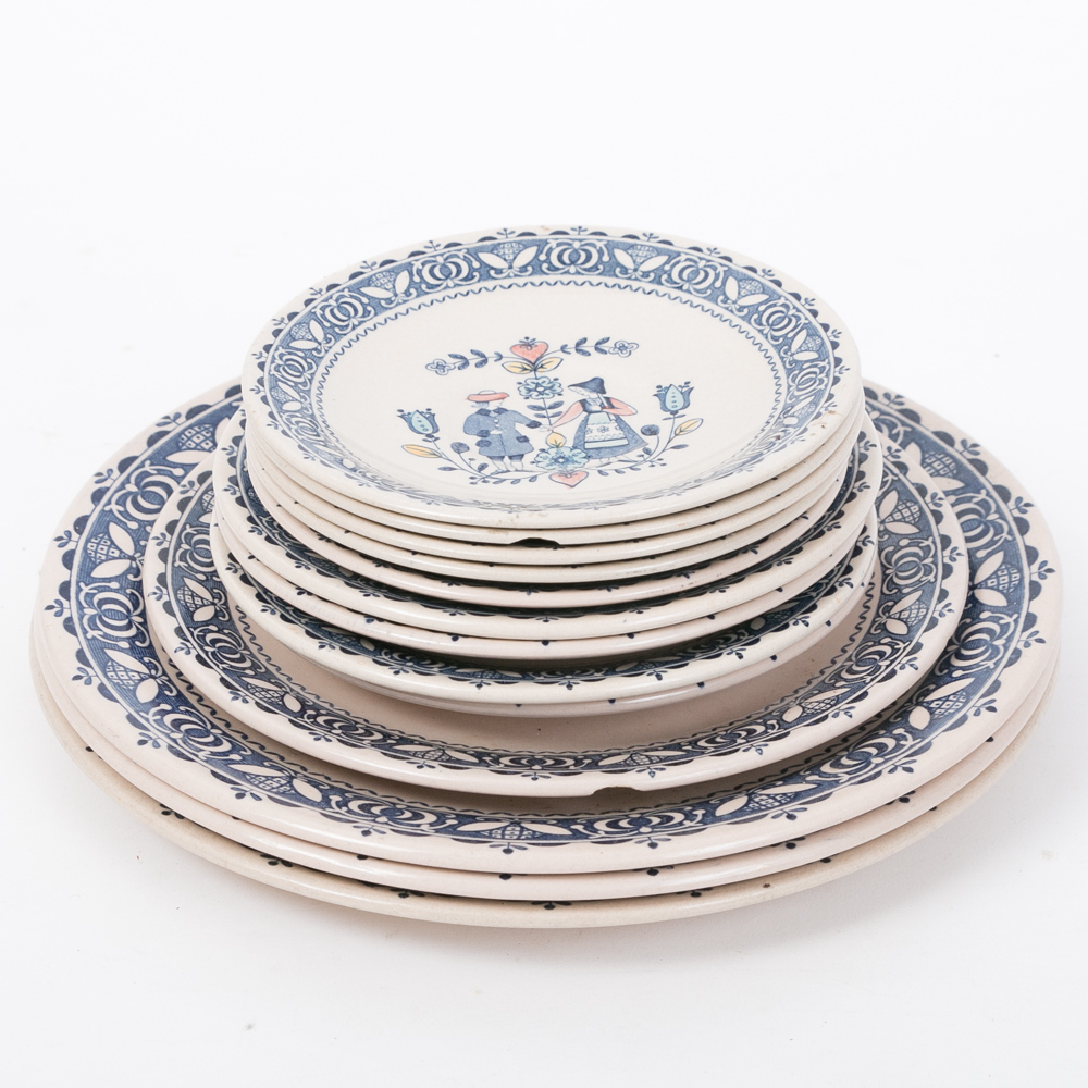 Johnson Brothers Old Granite "Hearts & Flowers" Ironstone Dinner Service