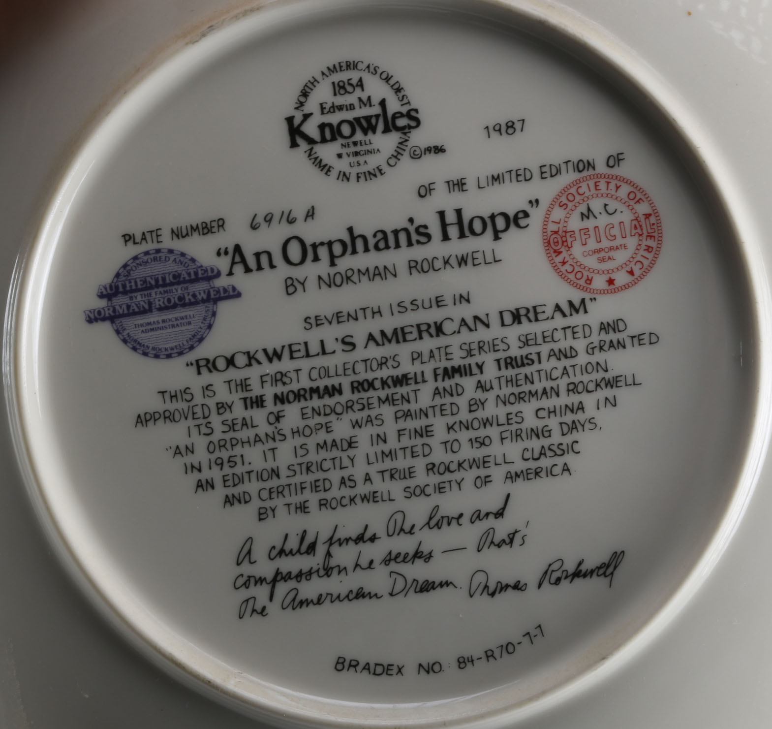 Collection of Limited Edition Norman Rockwell Plates