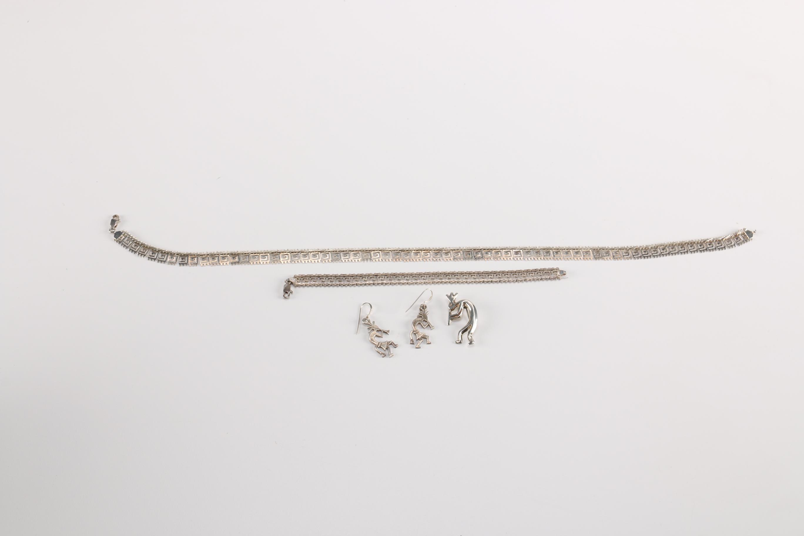 Southwestern Style Sterling Jewelry With Kokopelli