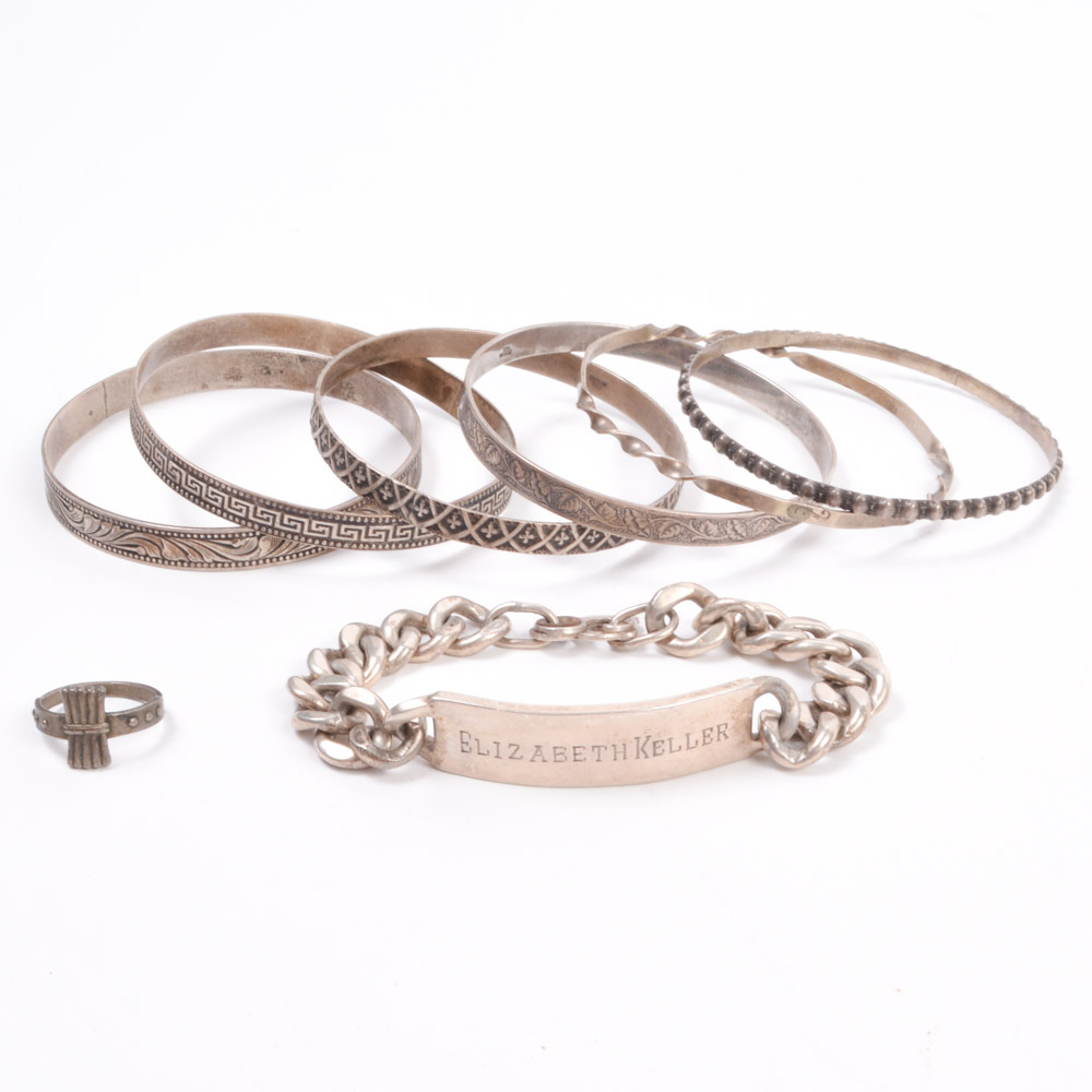 Sterling Silver Bracelets and Ring