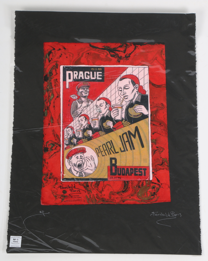 Fairchild Paris Artist Proof Mixed Media Print Pearl Jam Prague