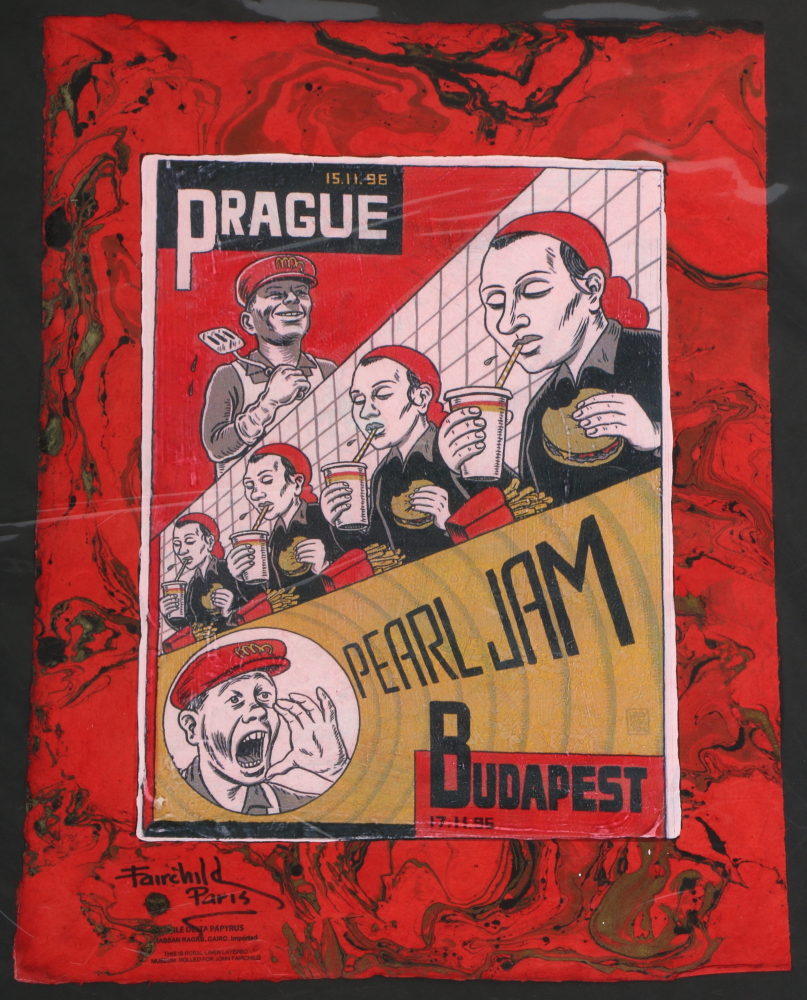 Fairchild Paris Artist Proof Mixed Media Print Pearl Jam Prague