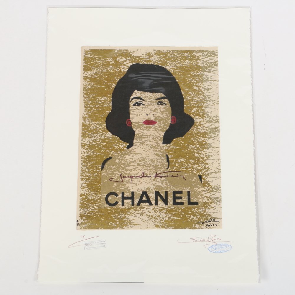 John Fairchild Paris Artist Proof Serigraph of Jacqueline Kennedy