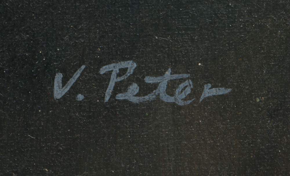 Original Oil on Canvas Still Life Signed V. Peter