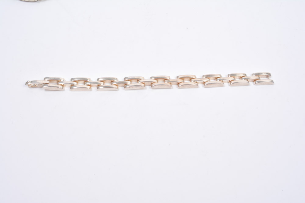 Three Sterling Silver Bracelets
