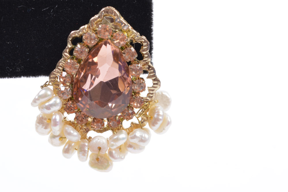 Gold Filled Watch Case and Gold Tone Earrings