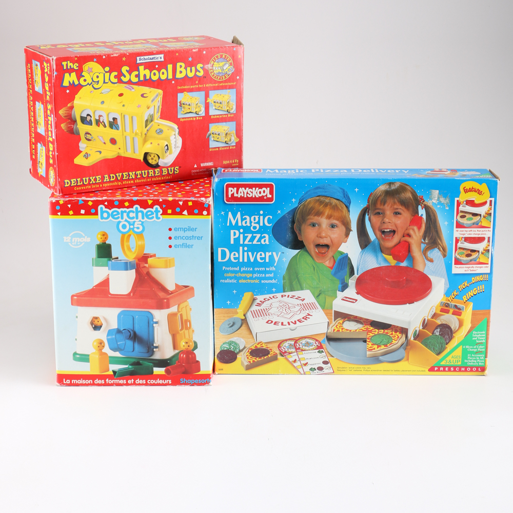 Group of Children's Toys Featuring "The Magic School Bus"