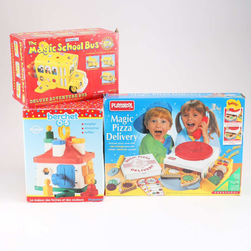 Group of Children's Toys Featuring "The Magic School Bus"