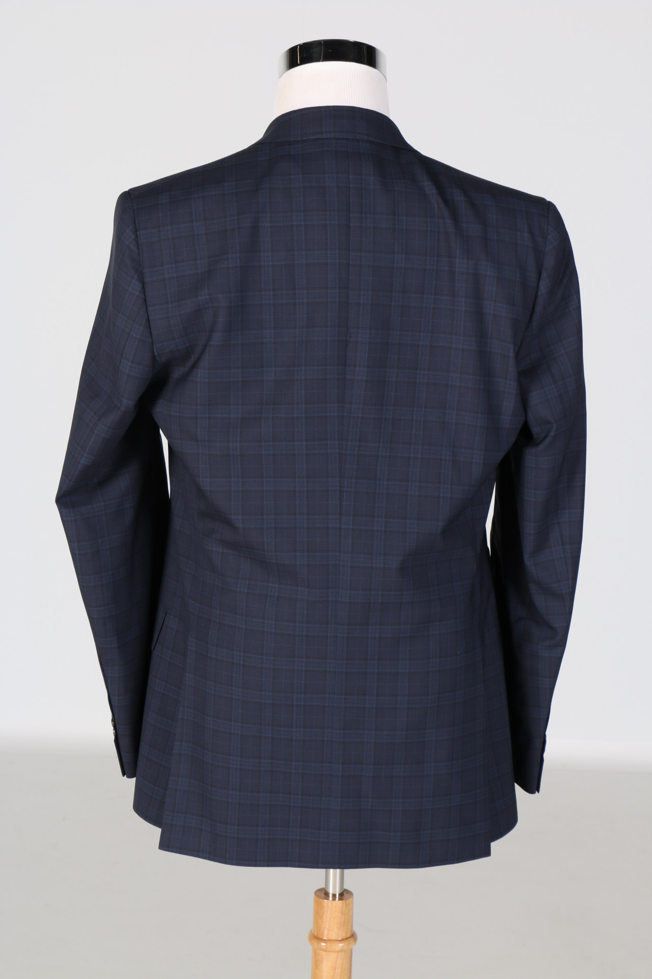 Ted Baker Navy Checked Wool Three Piece Suit