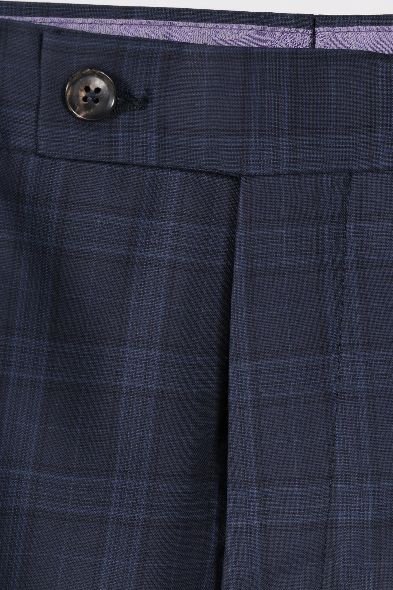 Ted Baker Navy Checked Wool Three Piece Suit