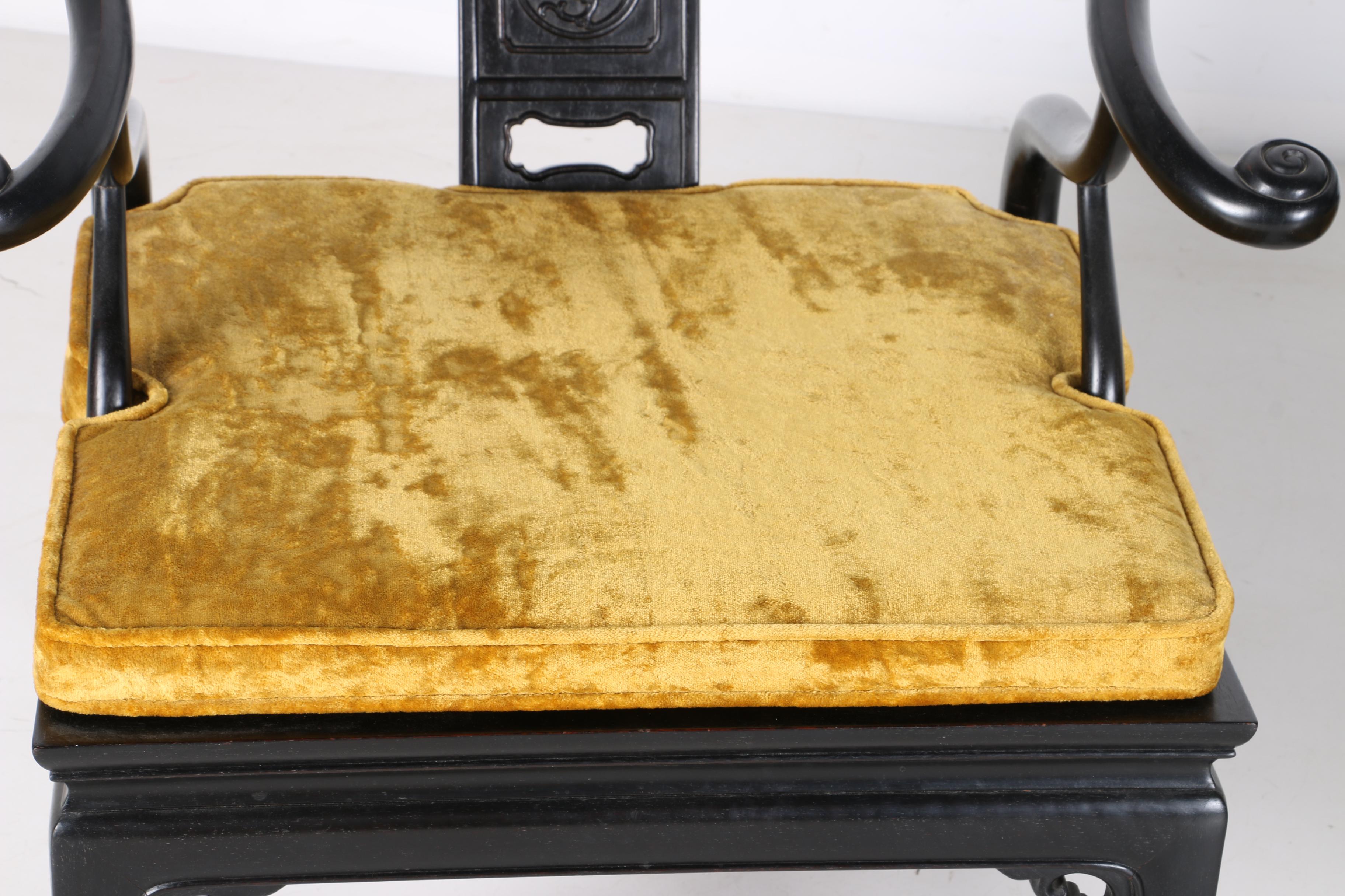 1960's Royal Cathay Teak Chinese Horseshoe Chairs