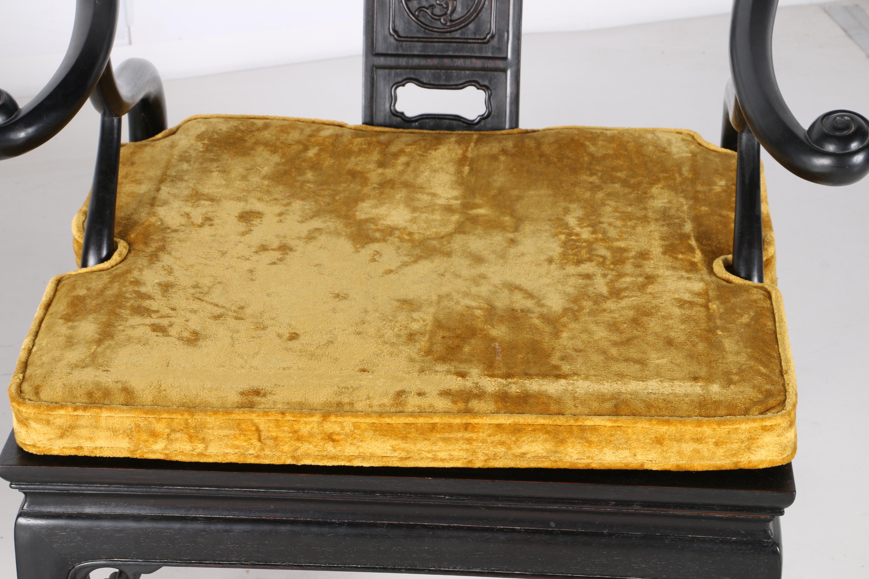 1960's Royal Cathay Teak Chinese Horseshoe Chairs