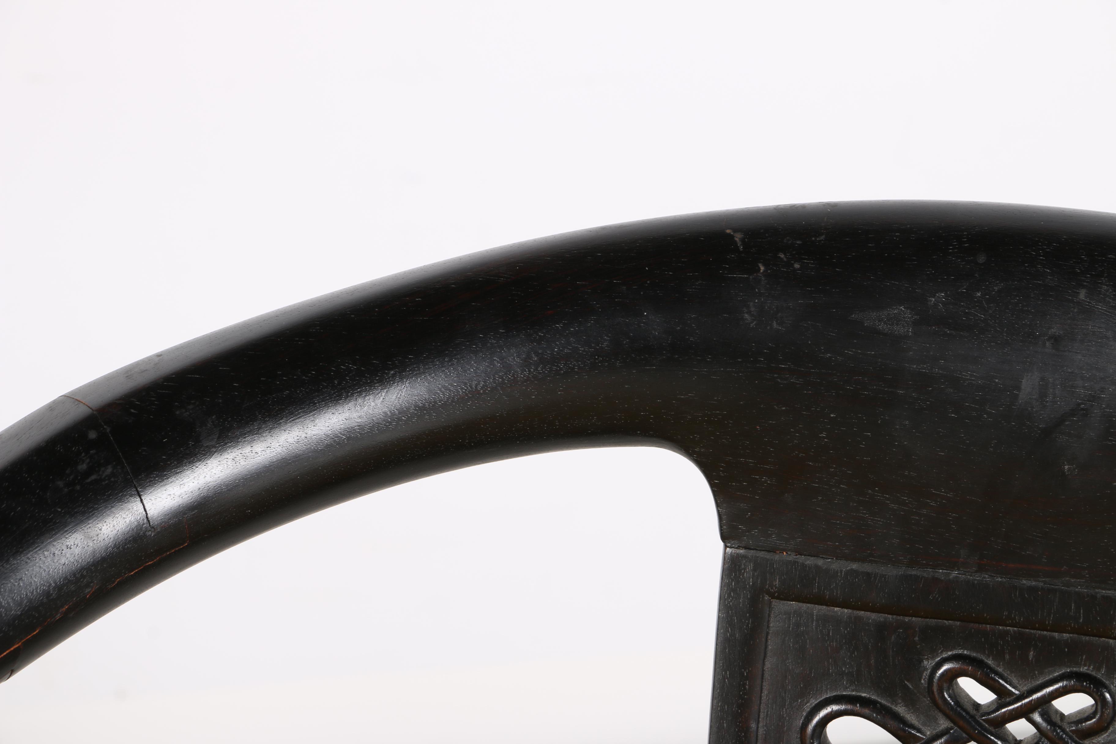 1960's Royal Cathay Teak Chinese Horseshoe Chairs