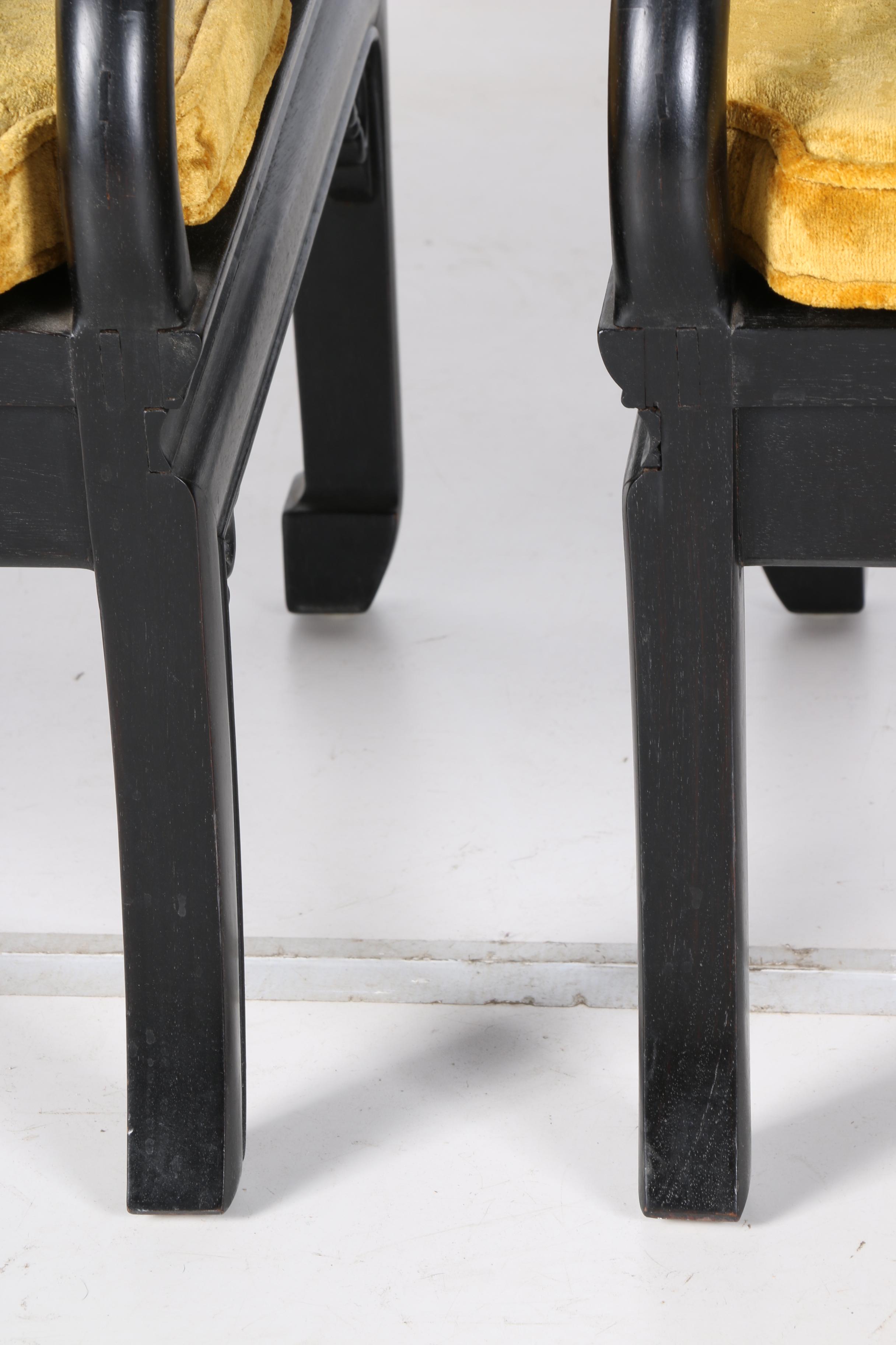 1960's Royal Cathay Teak Chinese Horseshoe Chairs