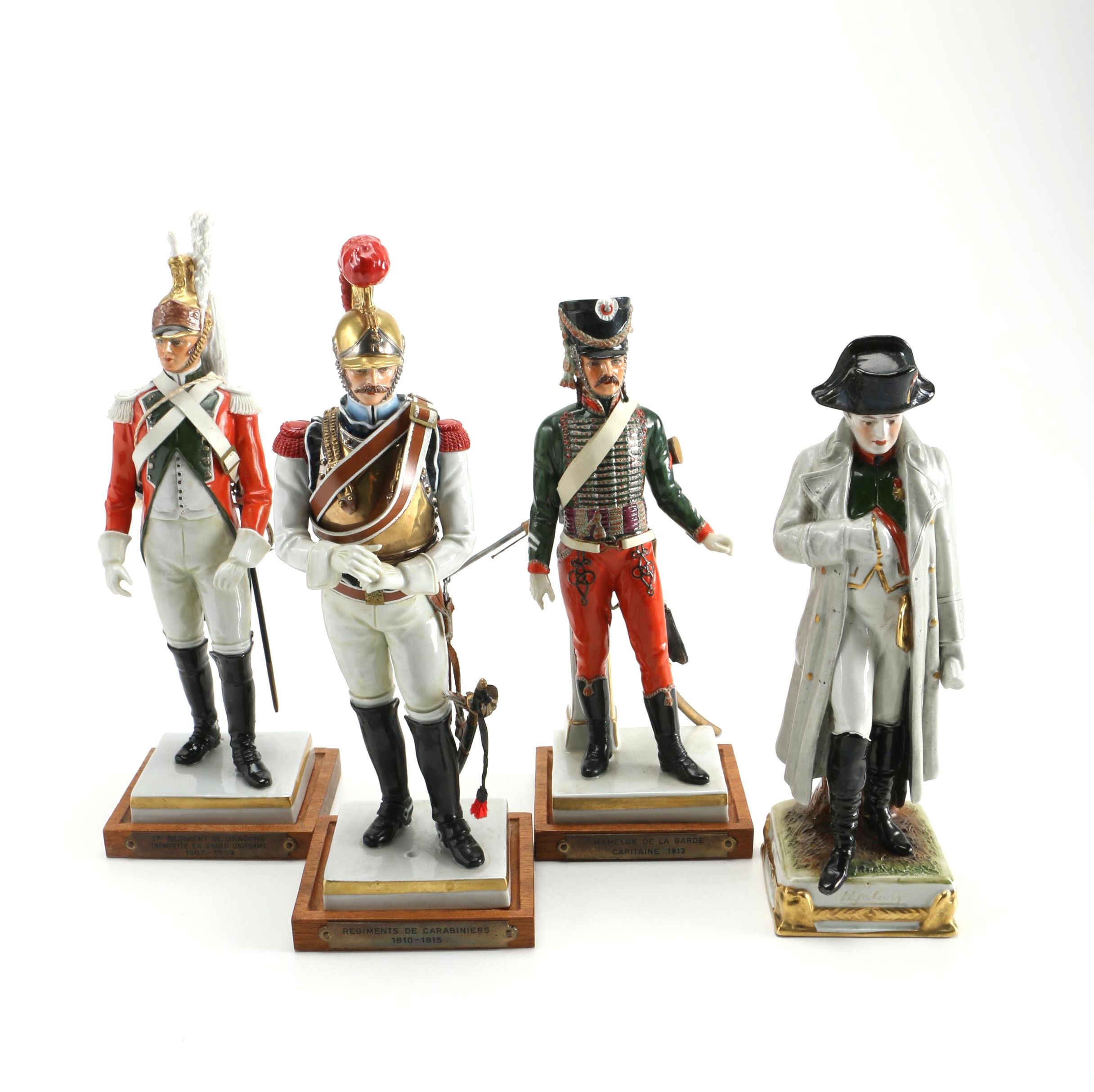 Porcelain Soldiers and Male Figurines Featuring Sitzendorf