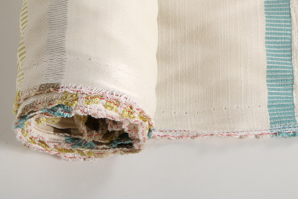 Striped Linen Blend Fabric