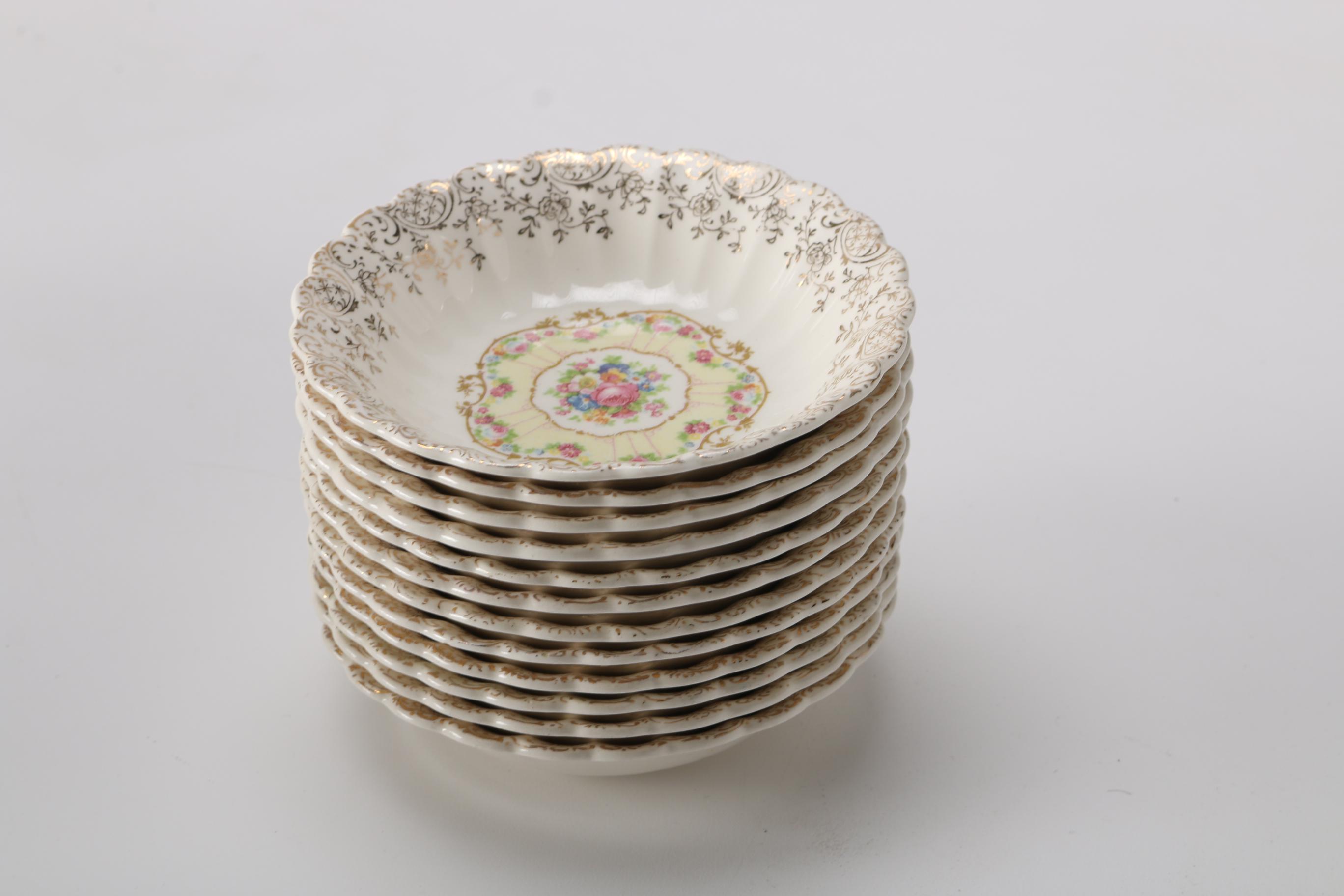 Set of American Limoges 22K Gold "Toledo Delight" Tableware