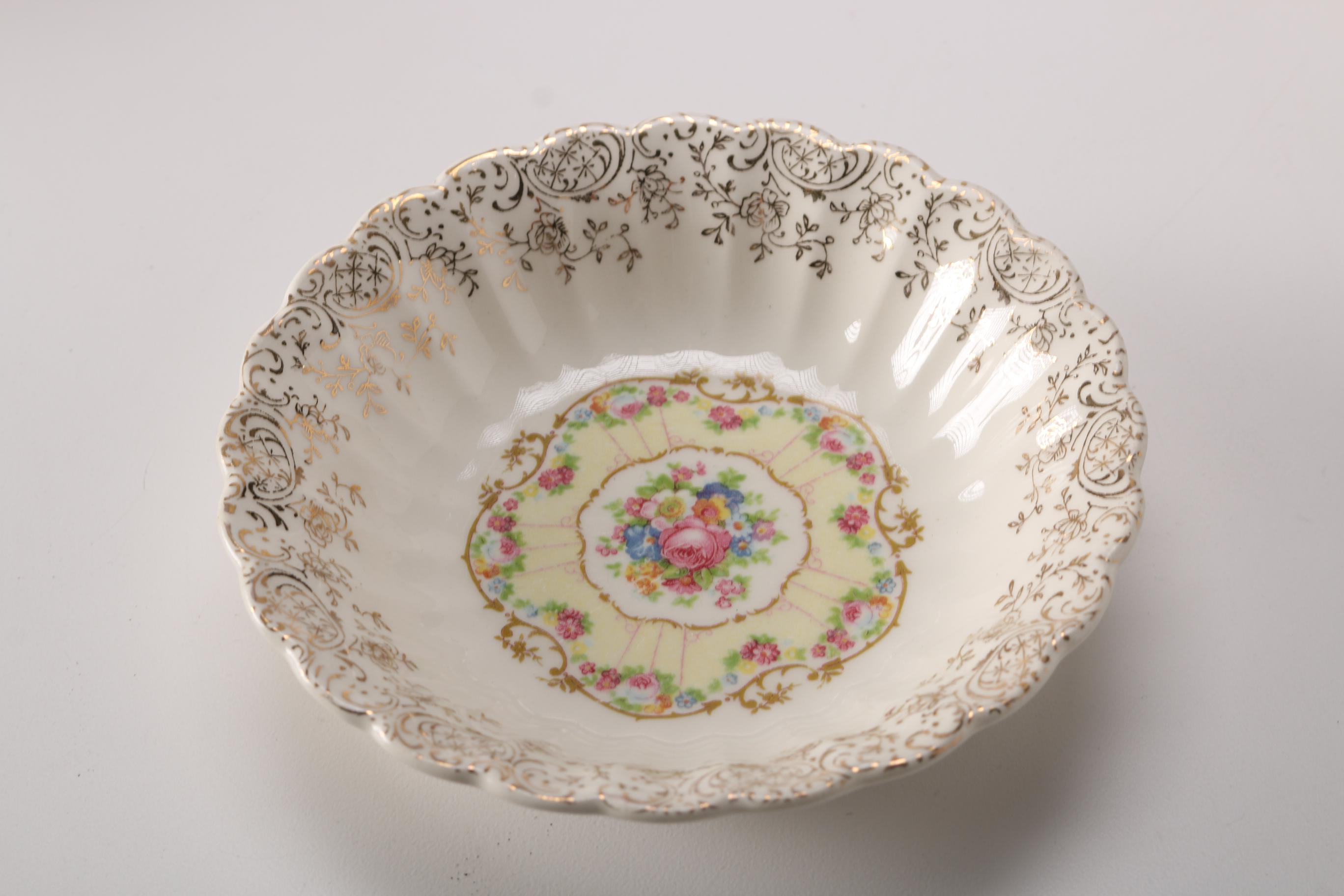 Set of American Limoges 22K Gold "Toledo Delight" Tableware