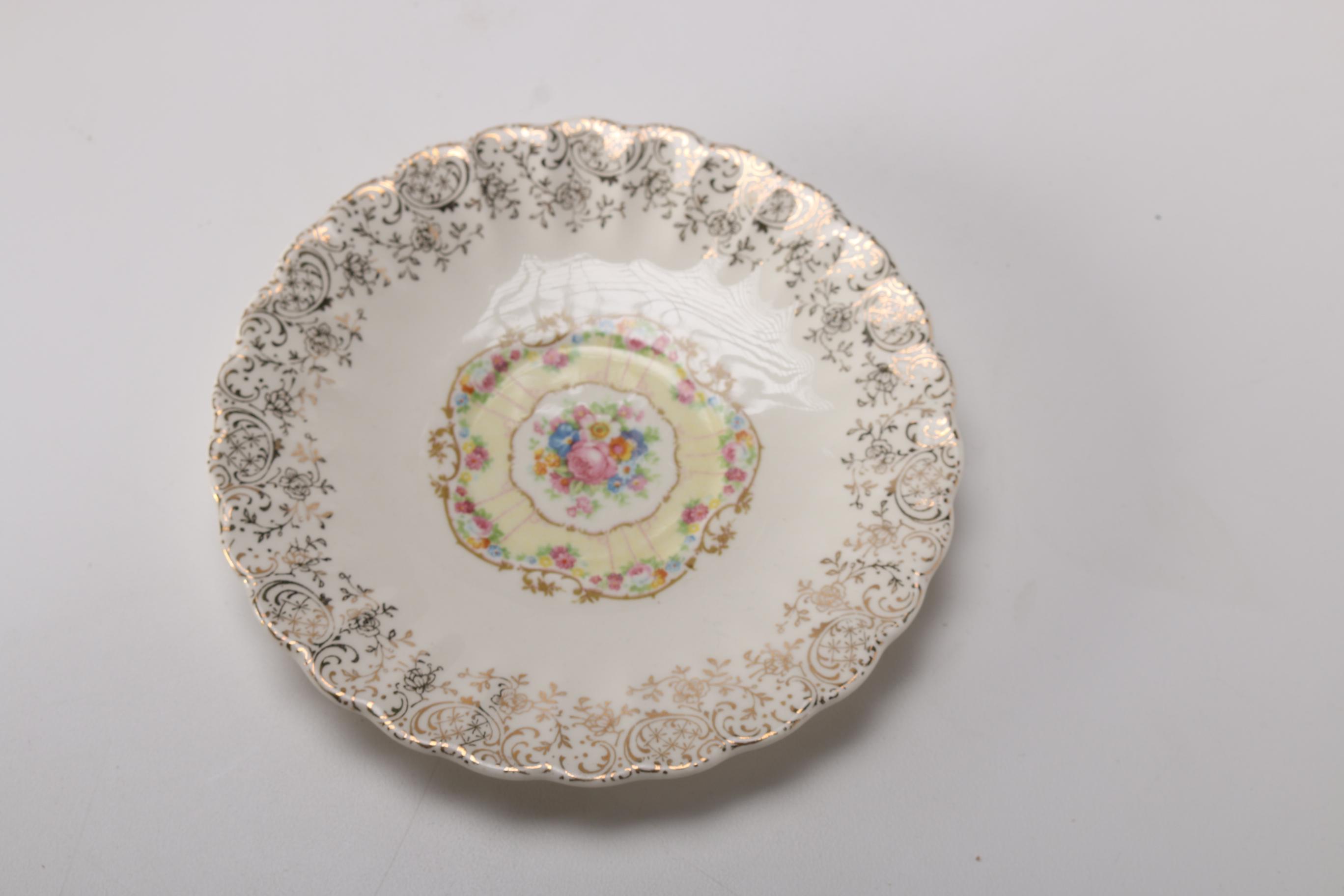 Set of American Limoges 22K Gold "Toledo Delight" Tableware