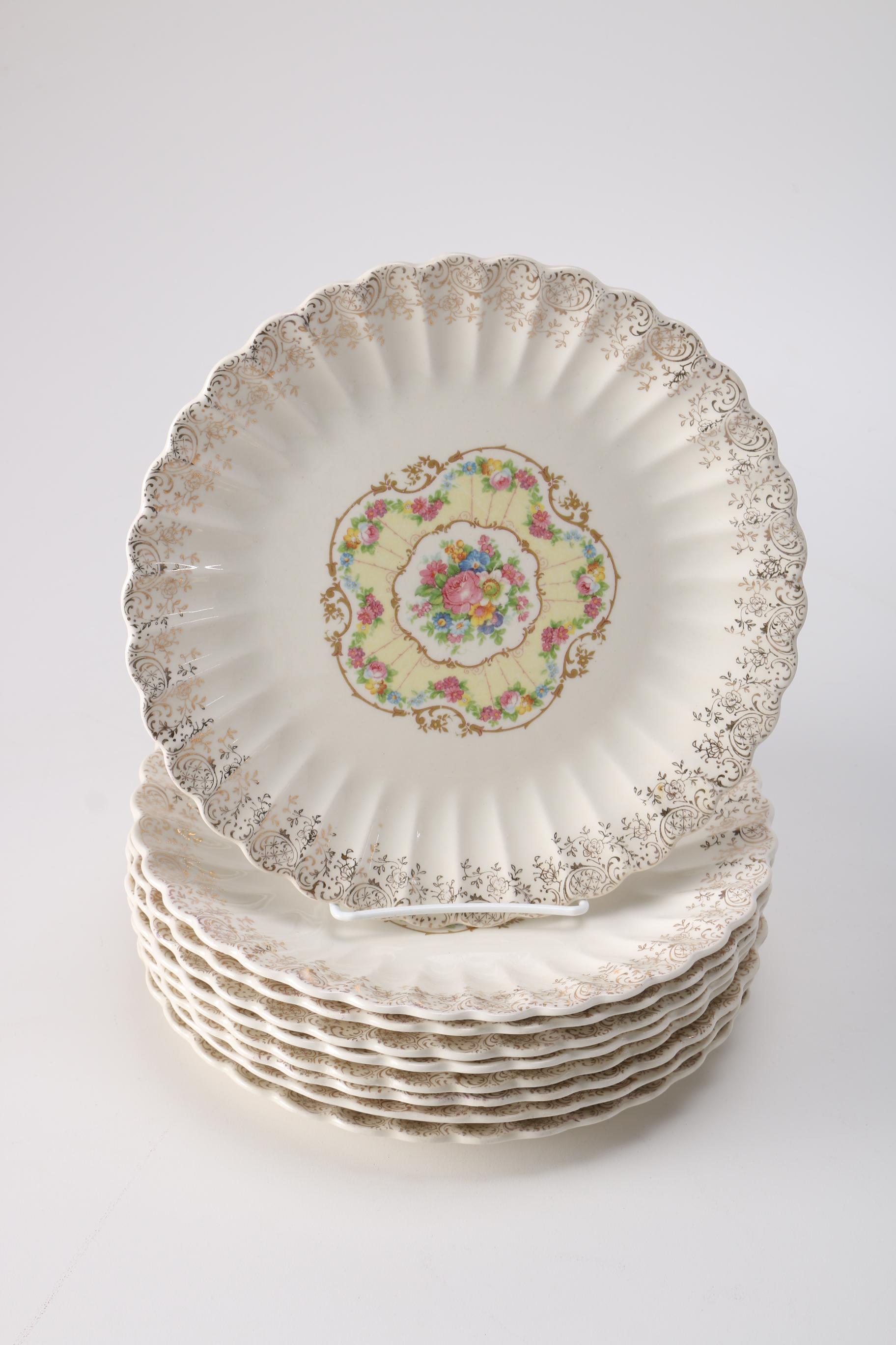 Set of American Limoges 22K Gold "Toledo Delight" Tableware