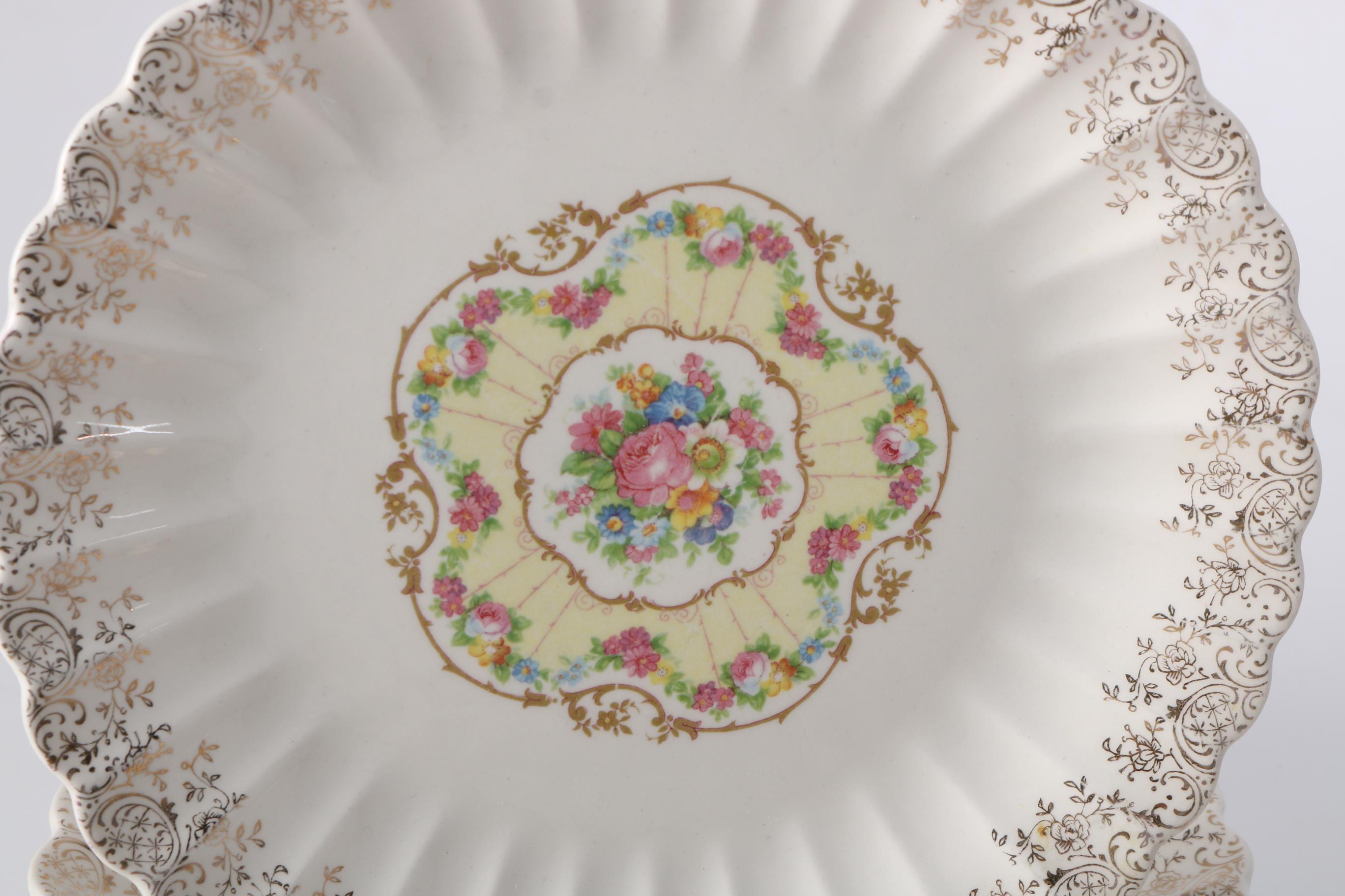 Set of American Limoges 22K Gold "Toledo Delight" Tableware