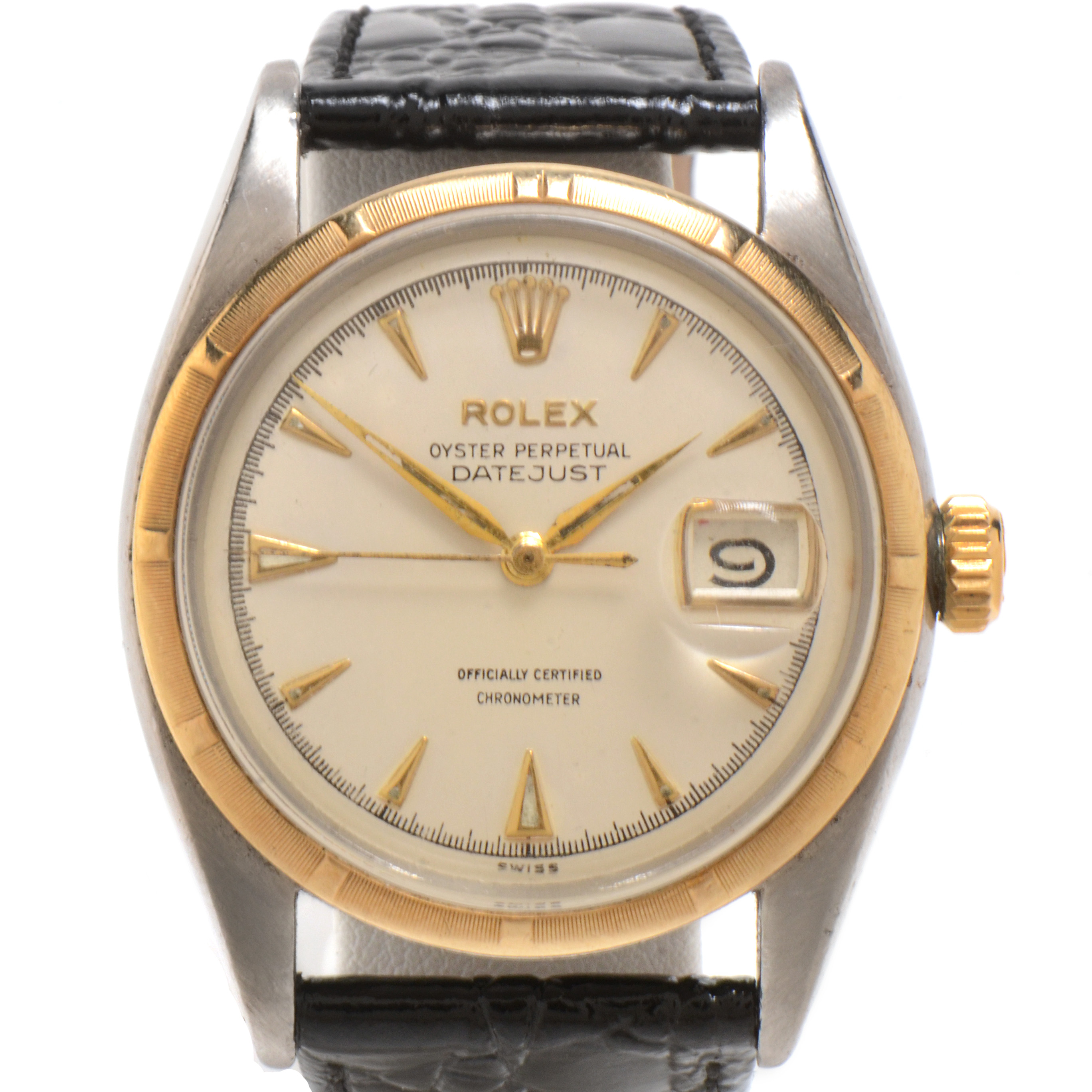 Vintage Rolex Datejust 14K Yellow Gold Stainless Steel Watch