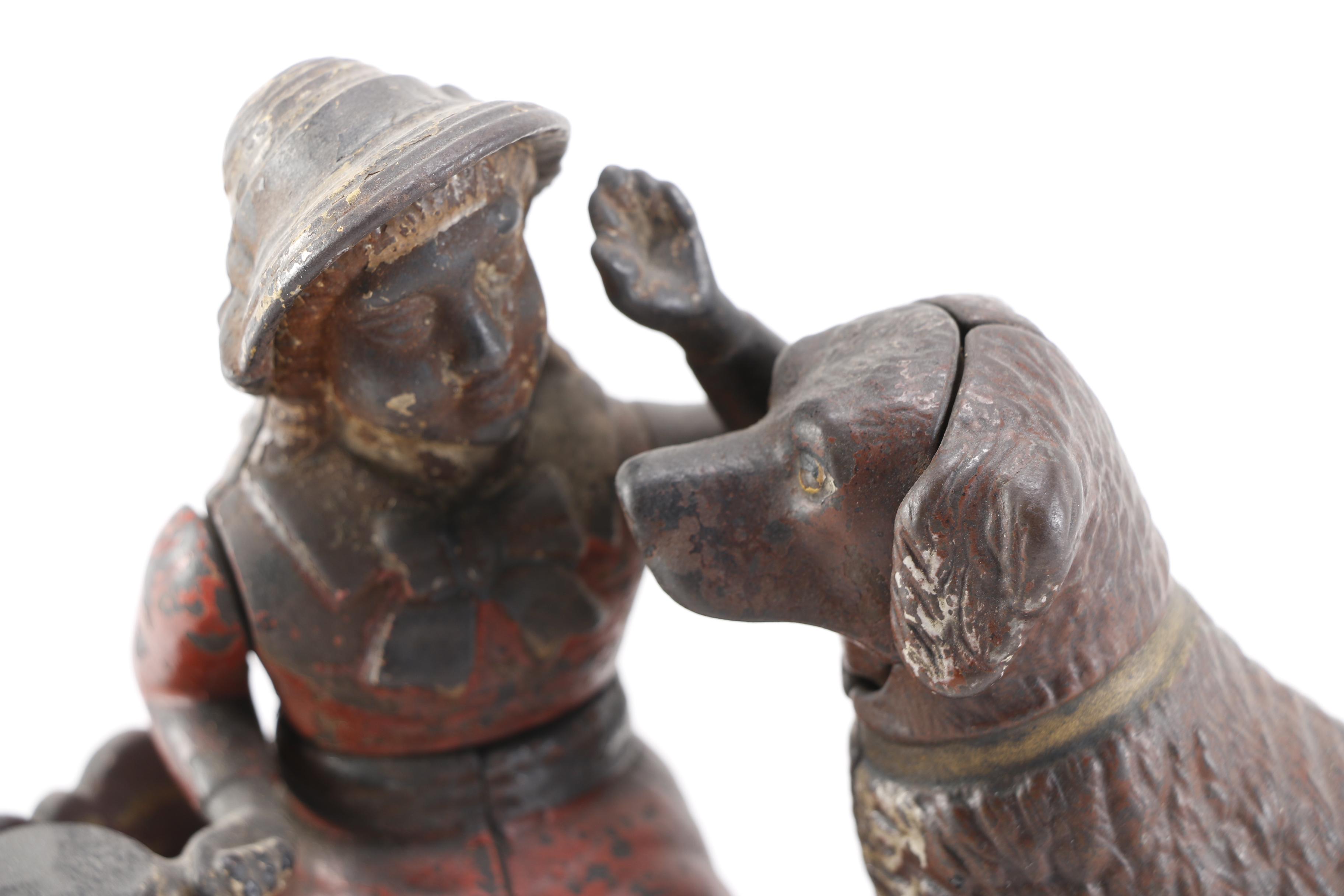 Antique Shepherd Hardware Co. "Speaking Dog" Cast Iron Toy Bank