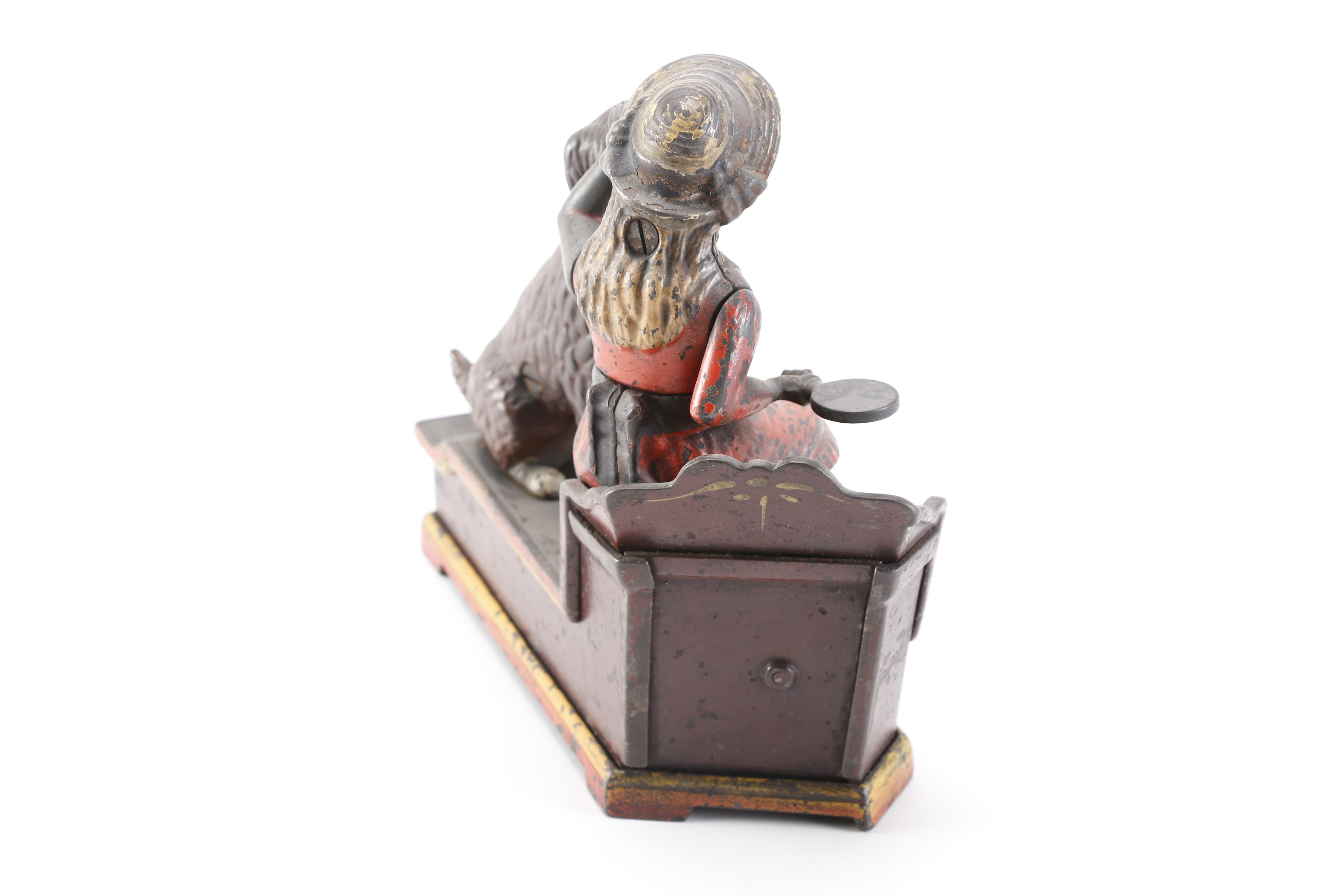 Antique Shepherd Hardware Co. "Speaking Dog" Cast Iron Toy Bank