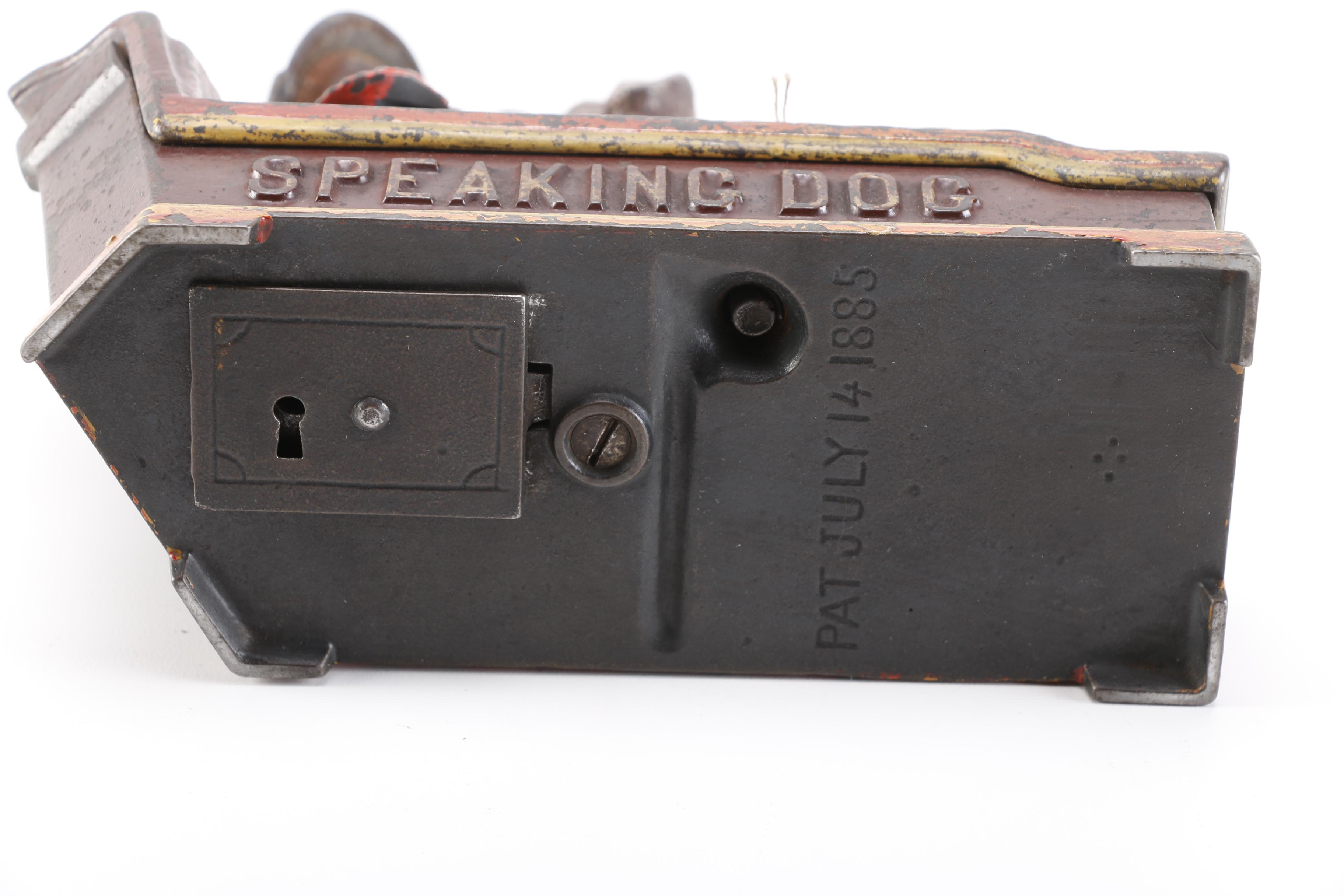 Antique Shepherd Hardware Co. "Speaking Dog" Cast Iron Toy Bank