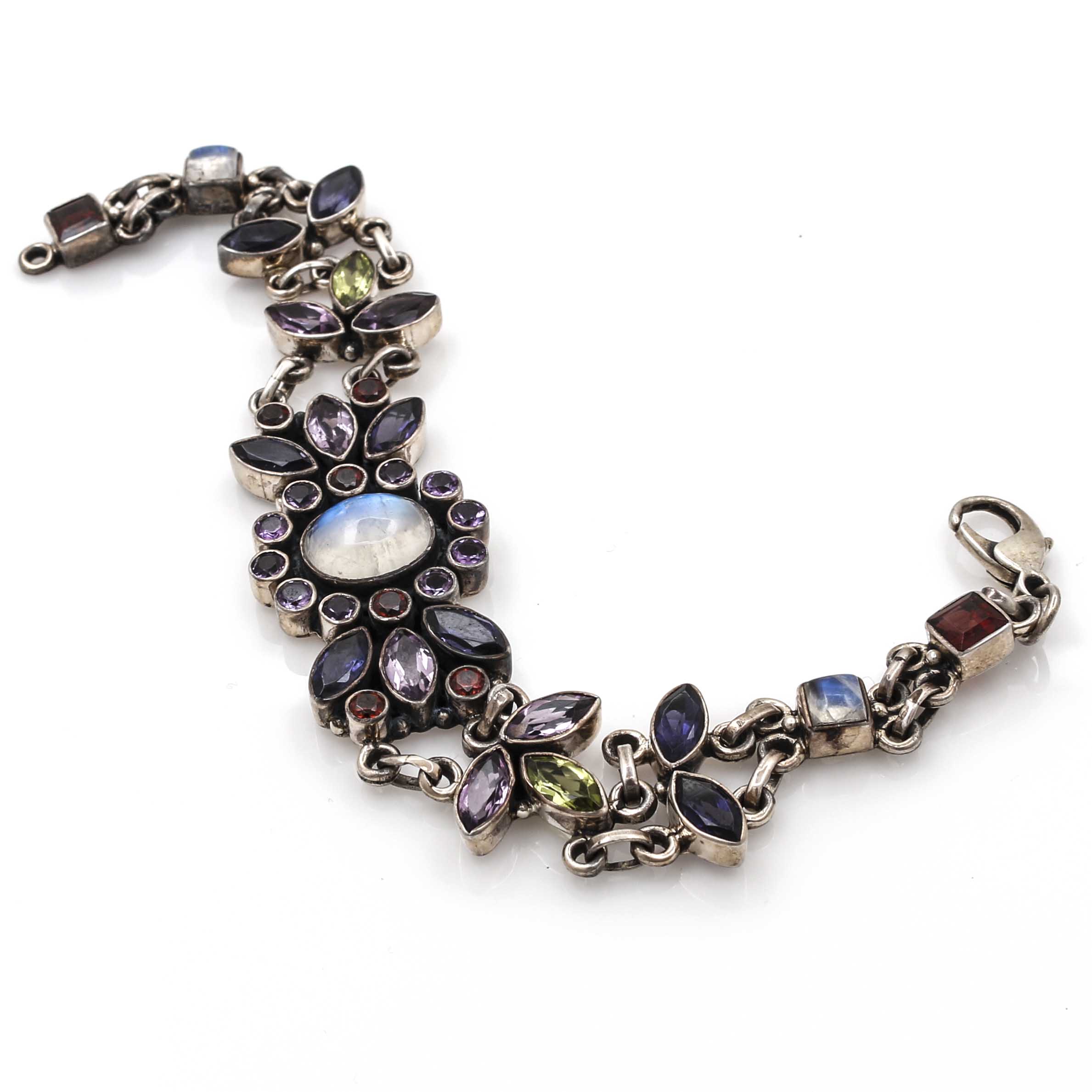 Nicky Butler Sterling Silver Multi-Gemstone Bracelet