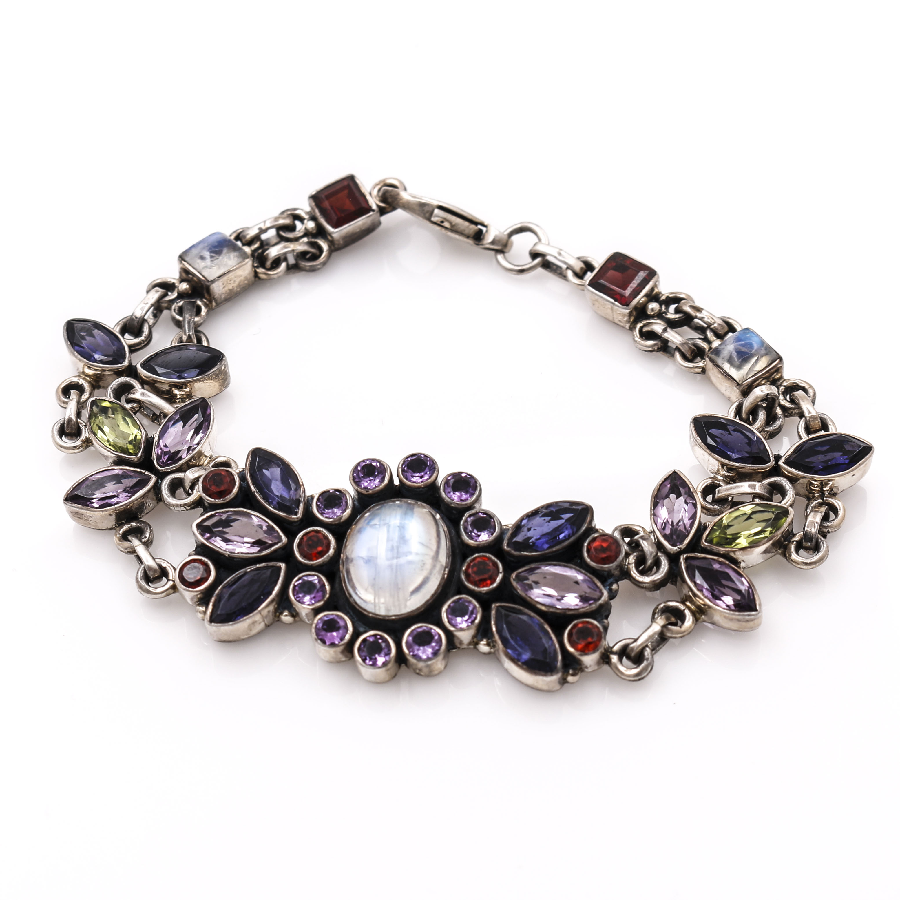 Nicky Butler Sterling Silver Multi-Gemstone Bracelet