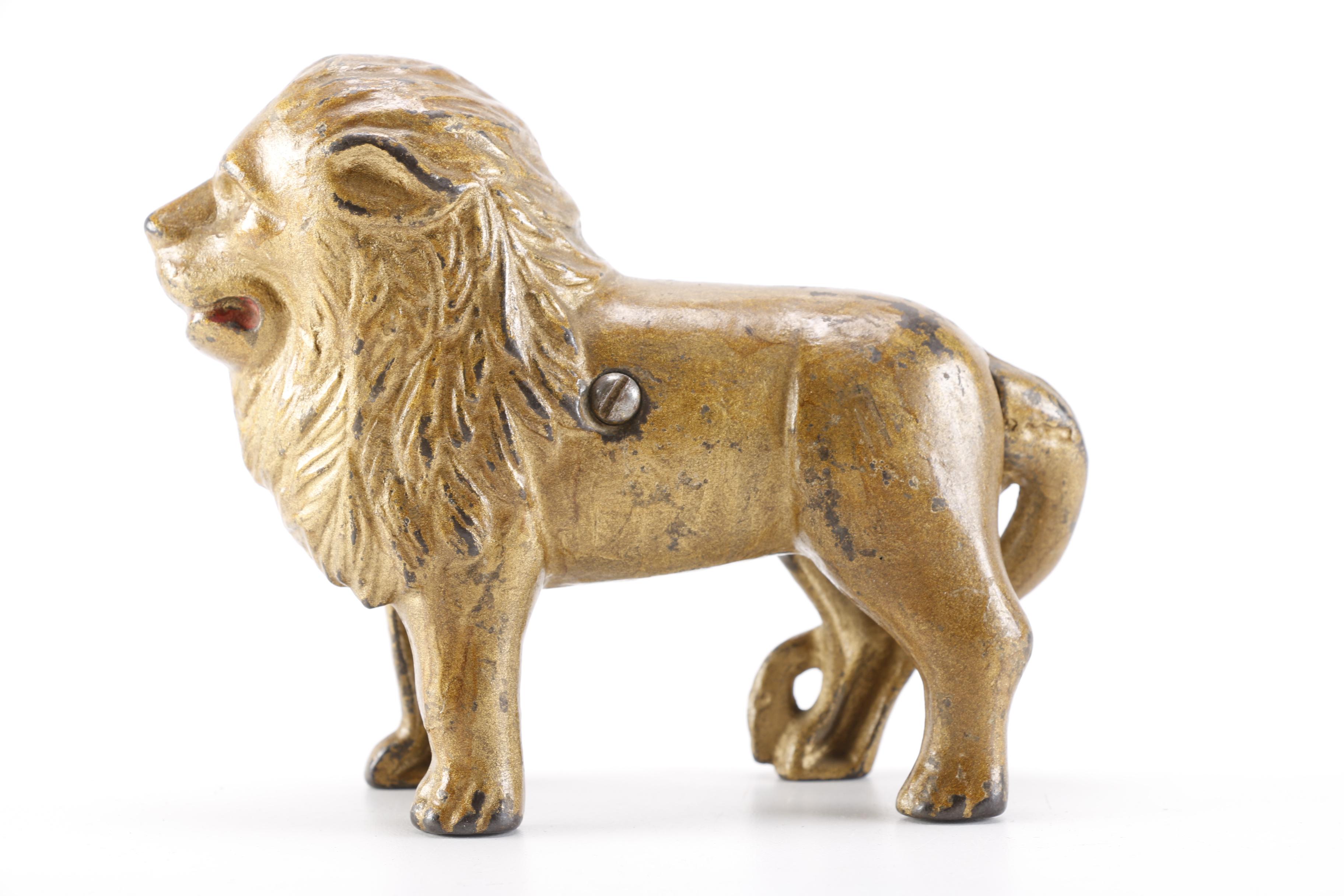 Cast Iron Lion Bank