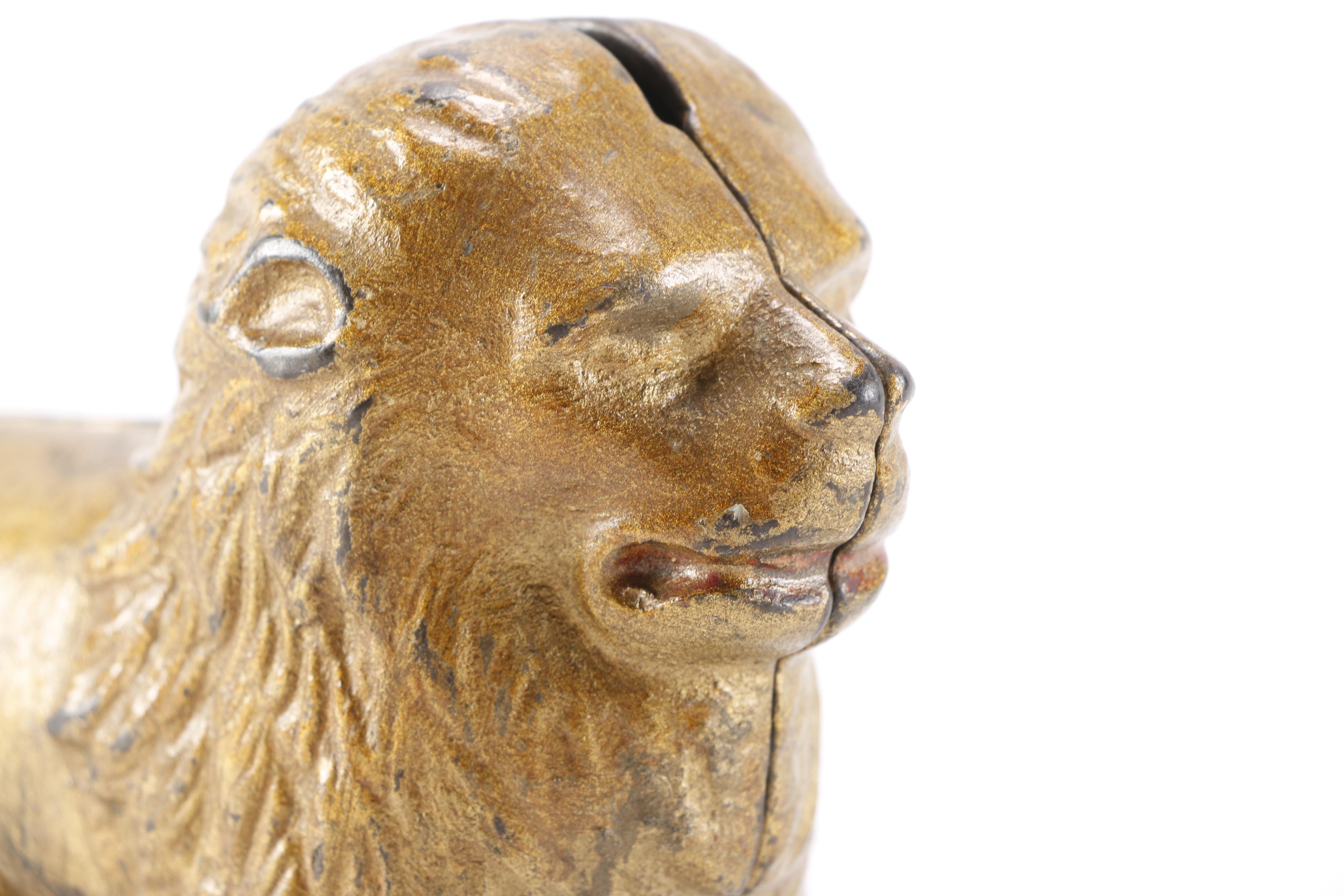 Cast Iron Lion Bank