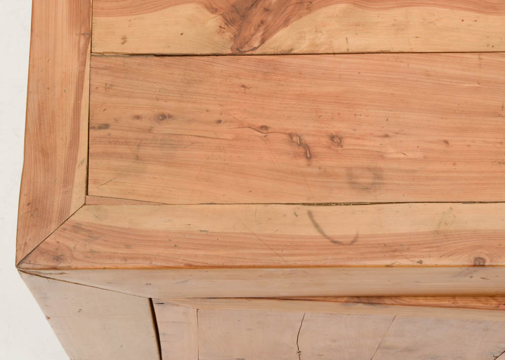 Distressed Wood Coffee Table with Cabinets