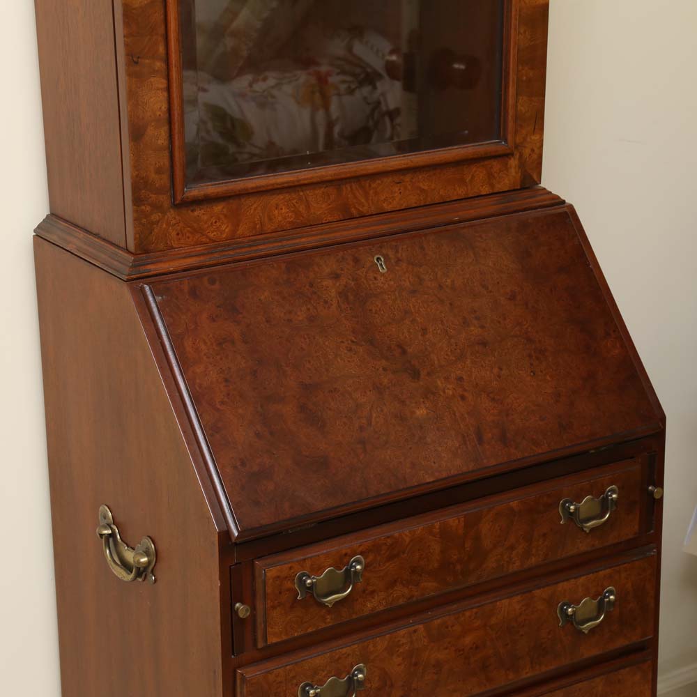 Vintage Hickory Chair Mahogany and Burlwood Secretary