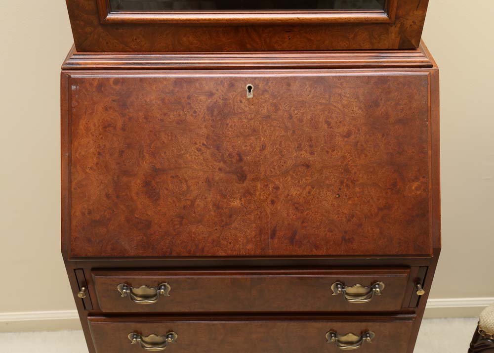 Vintage Hickory Chair Mahogany and Burlwood Secretary