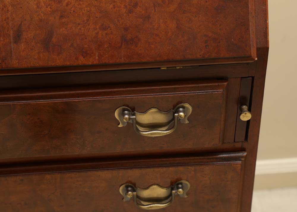 Vintage Hickory Chair Mahogany and Burlwood Secretary