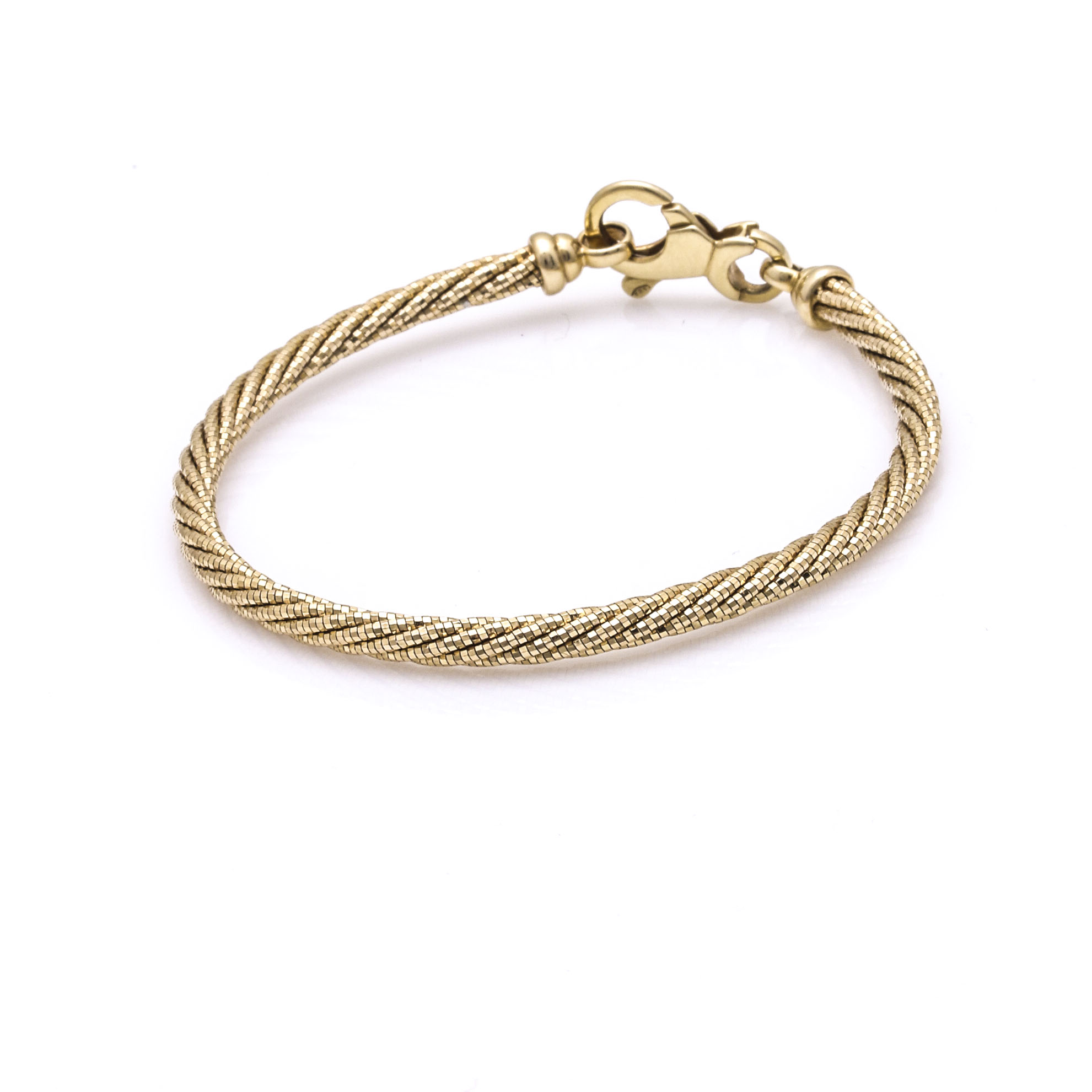 14K Yellow Gold Torsade Bracelet