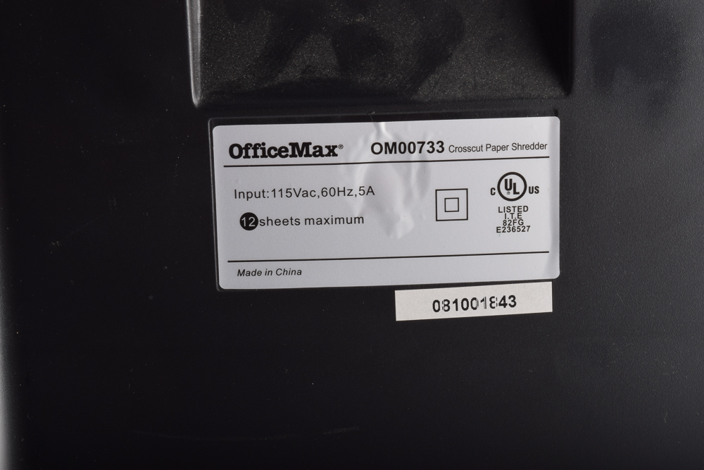OfficeMax Paper Shredder