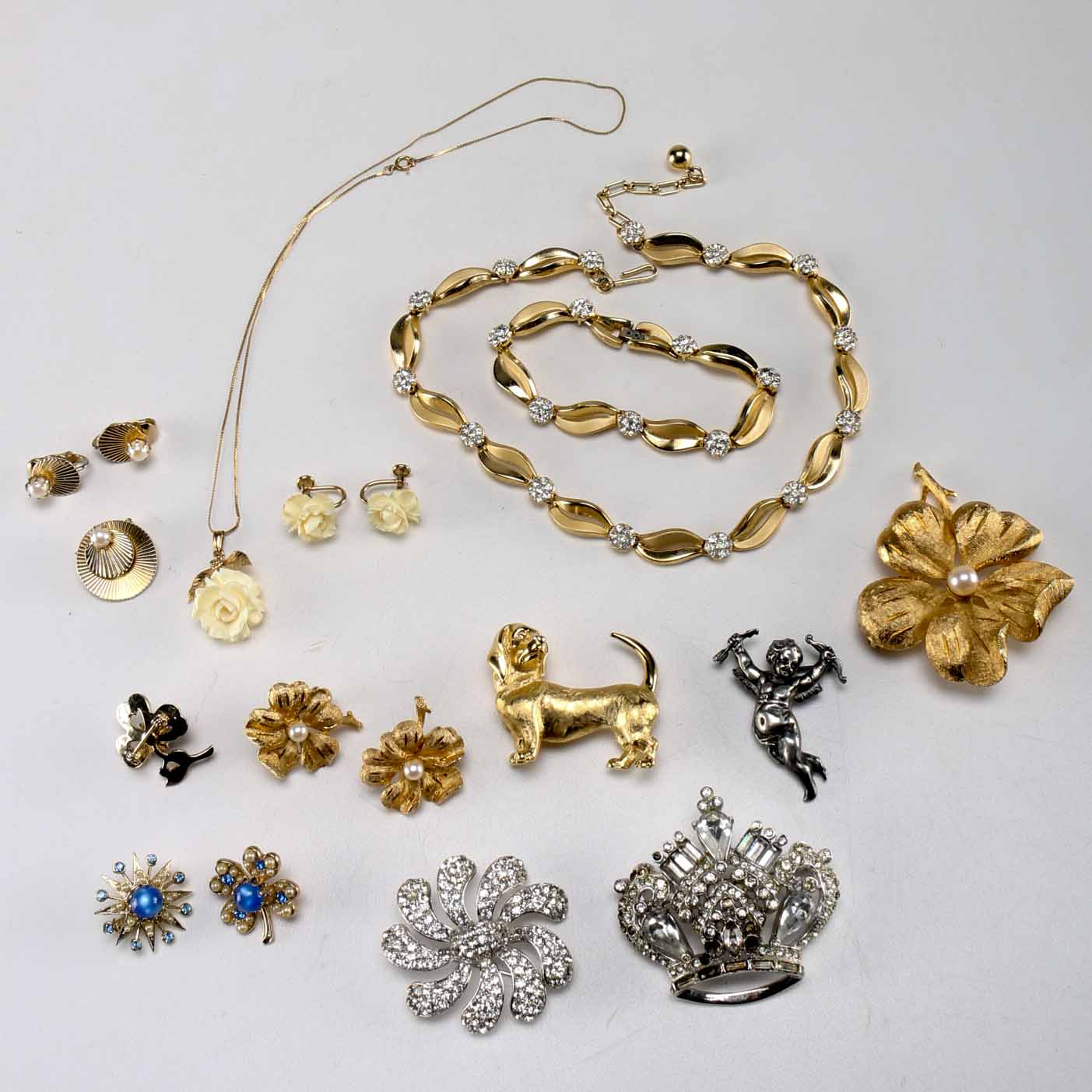 Signed Costume Jewelry Including Trifari