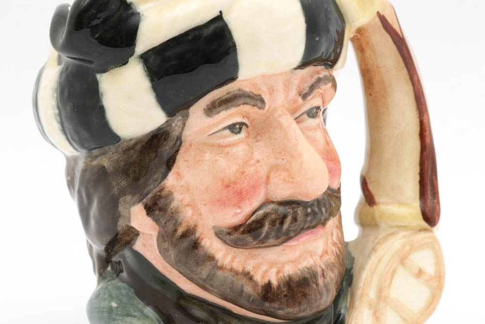 Two Vintage Royal Doulton Toby Character Mugs "The Trapper" and " Bootmaker"