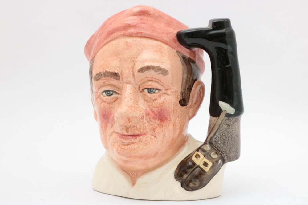 Two Vintage Royal Doulton Toby Character Mugs "The Trapper" and " Bootmaker"