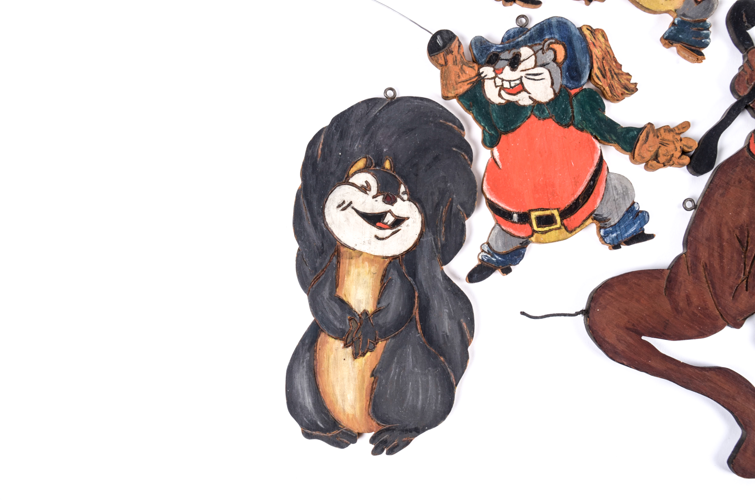 Collection of Handmade Wooden Disney Ornaments