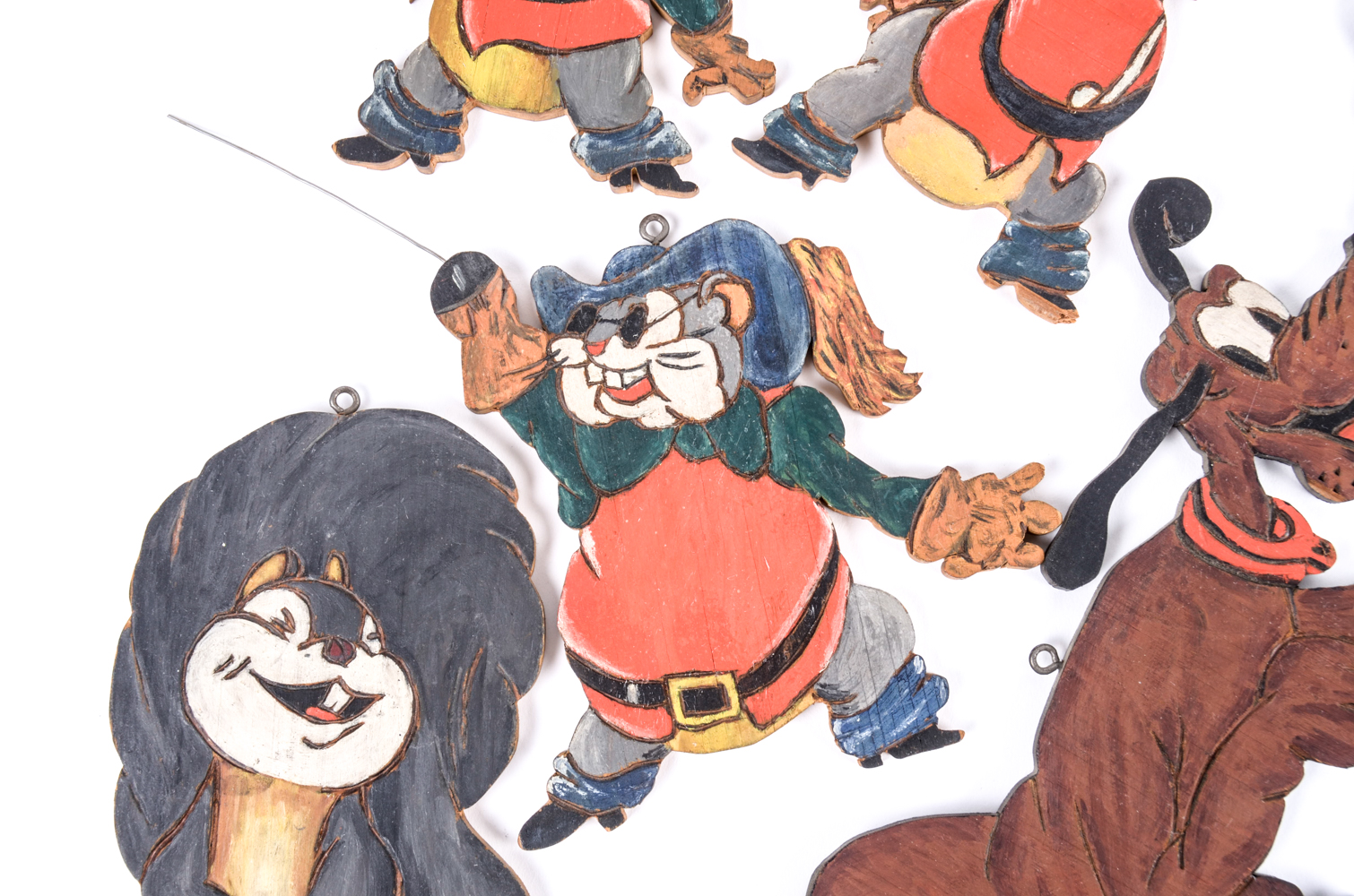 Collection of Handmade Wooden Disney Ornaments